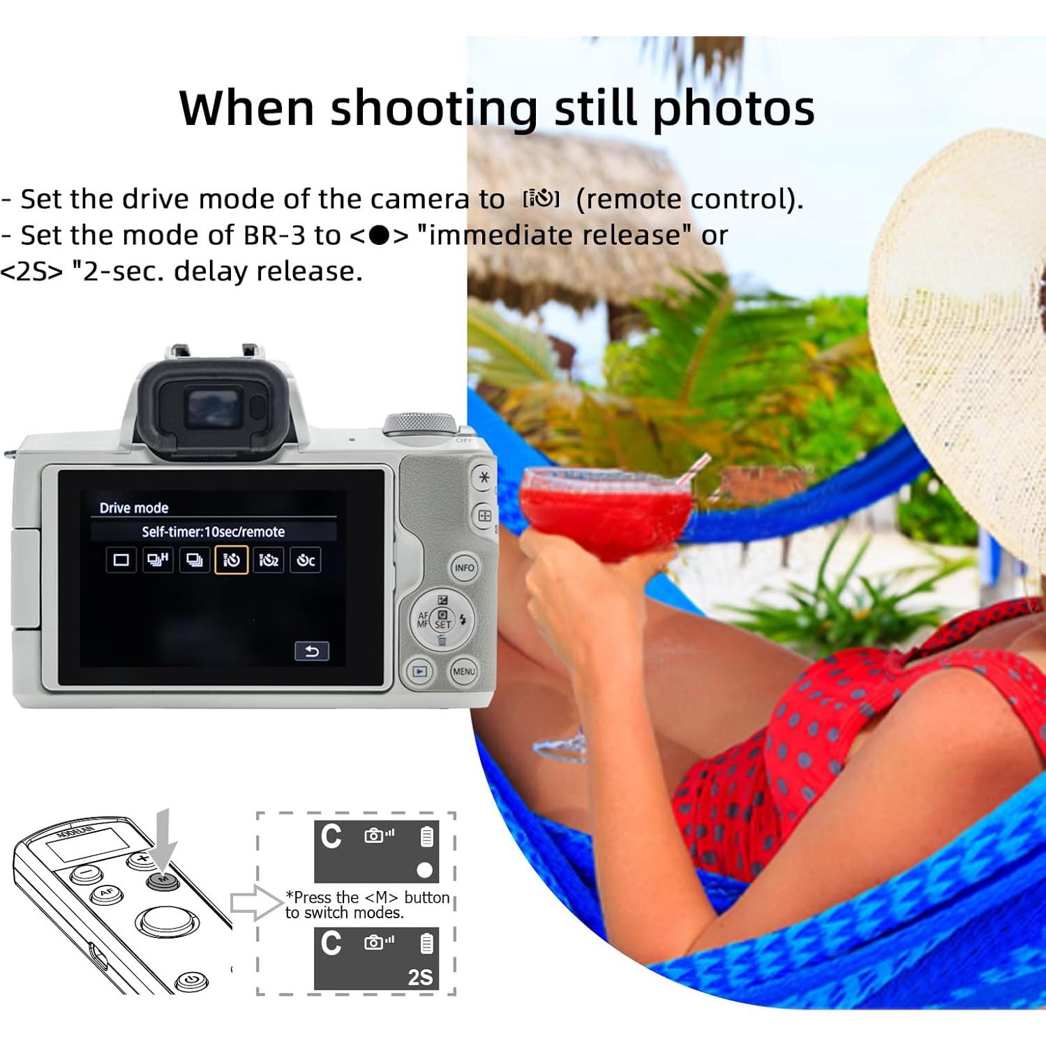 Disparador Remoto Inalámbrico AODELAN para Canon con Pantalla OLED