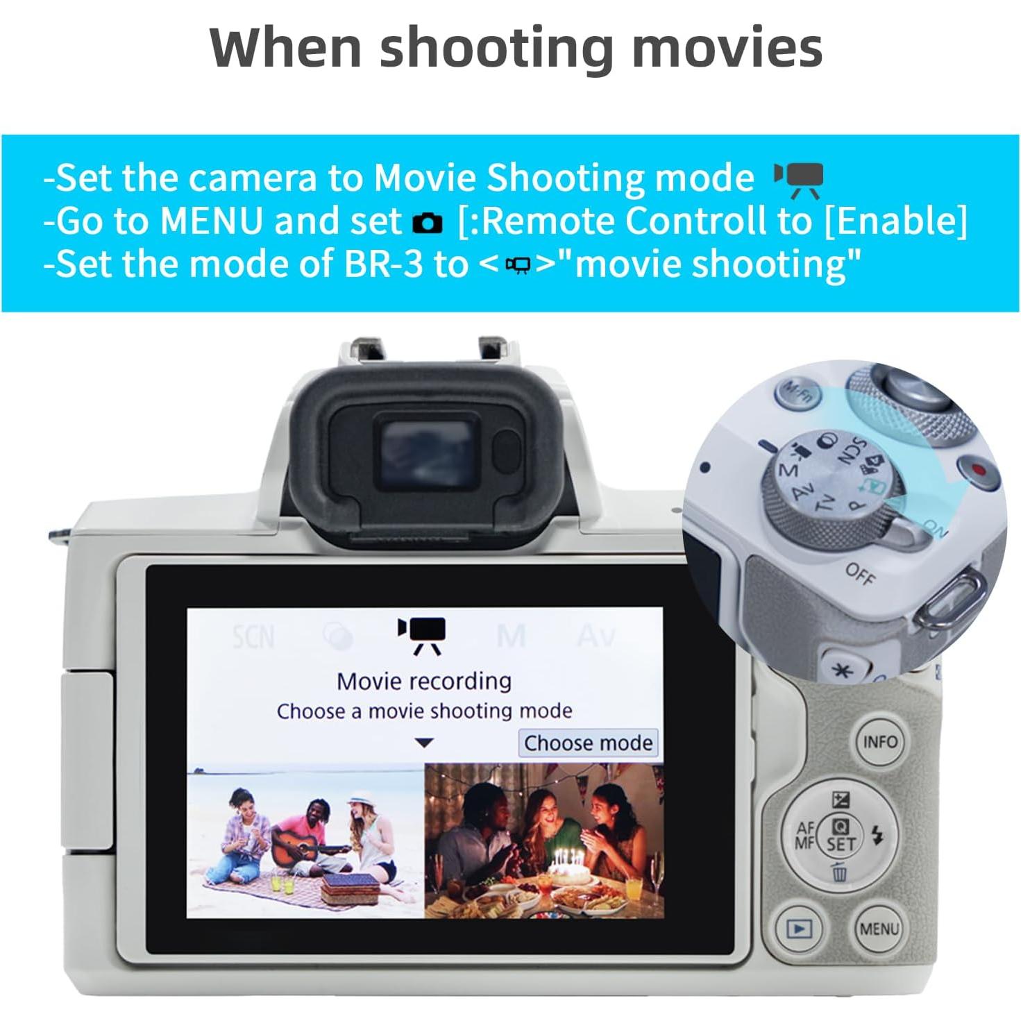 Disparador Remoto Inalámbrico AODELAN para Canon con Pantalla OLED