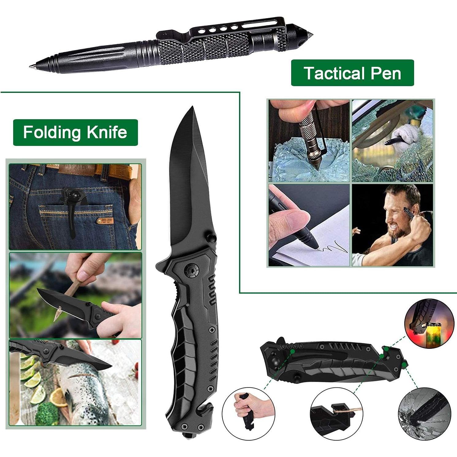 Kit de Supervivencia 35 en 1 Angieast Compacto para Camping