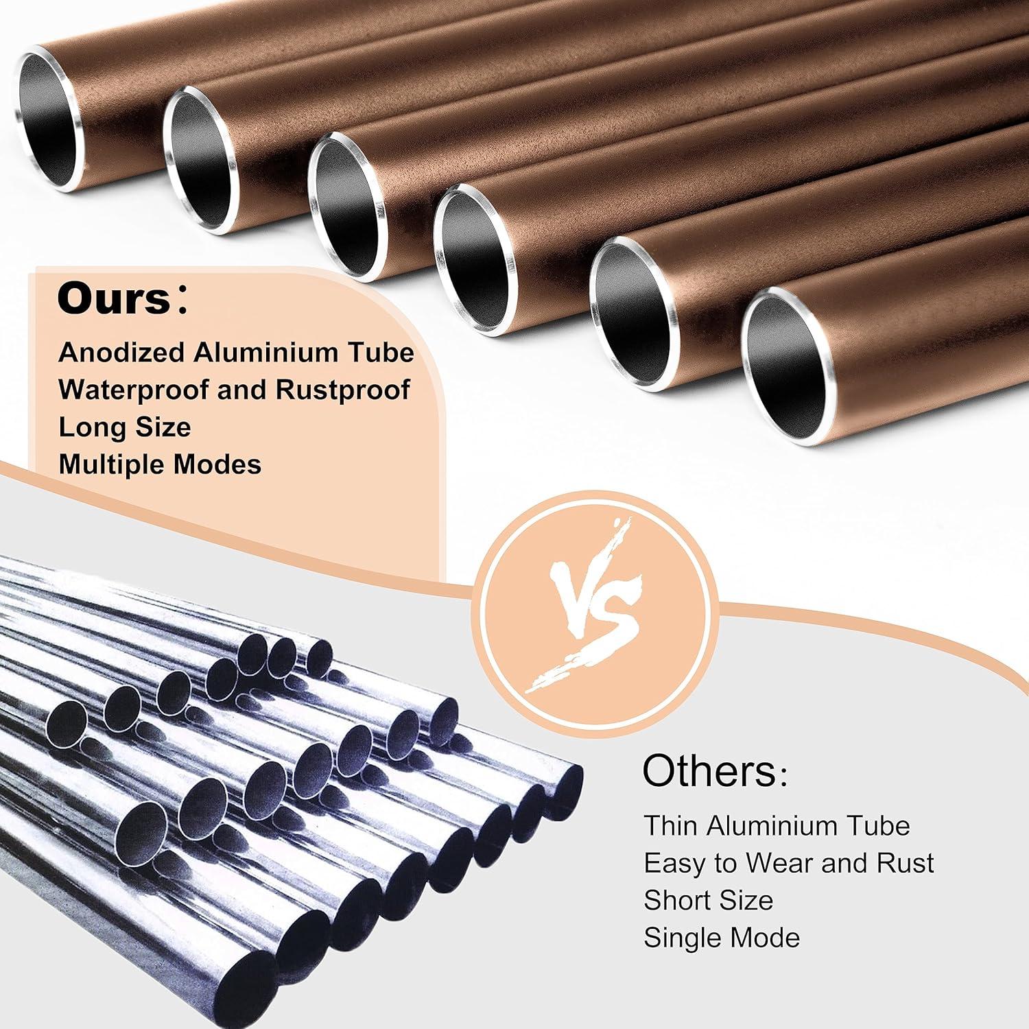 Campanas de Viento Bursvik 94 cm Aluminio Café Decoración Exterior