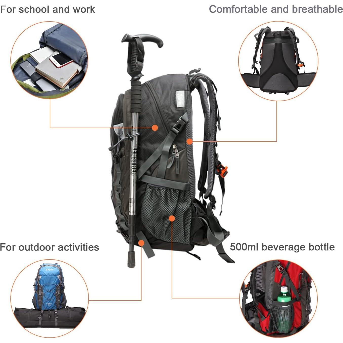 Mochila de senderismo Diamond Candy 32x20x50cm impermeable