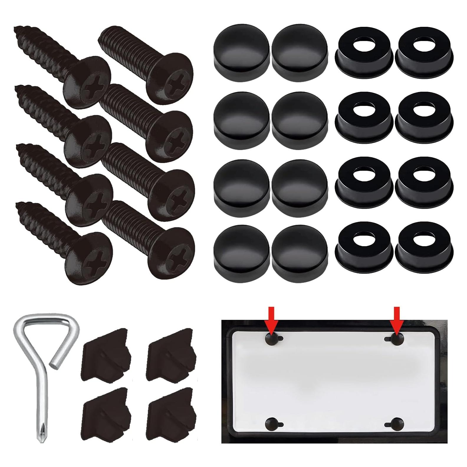 Tornillos de Placa de Matrícula Antirrobo Middrivr M6 Acero Inoxidable