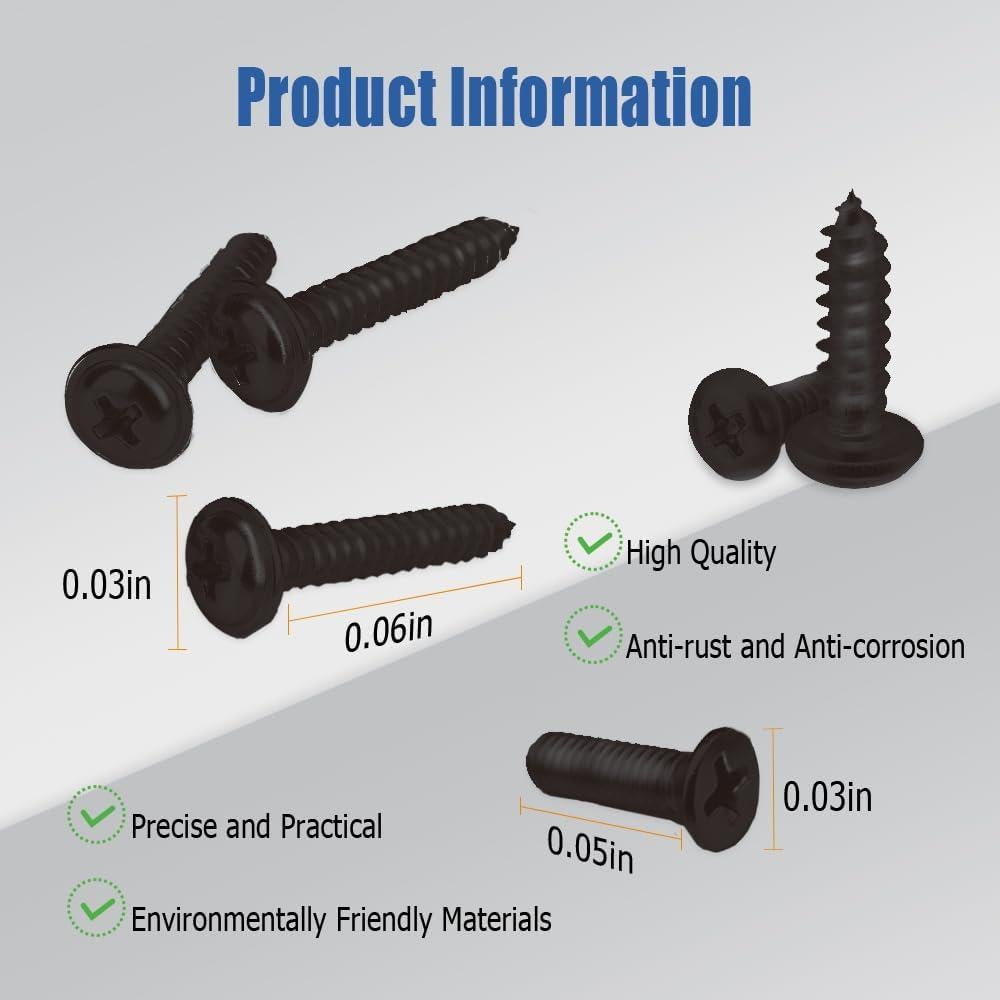 Tornillos de Placa de Matrícula Antirrobo Middrivr M6 Acero Inoxidable