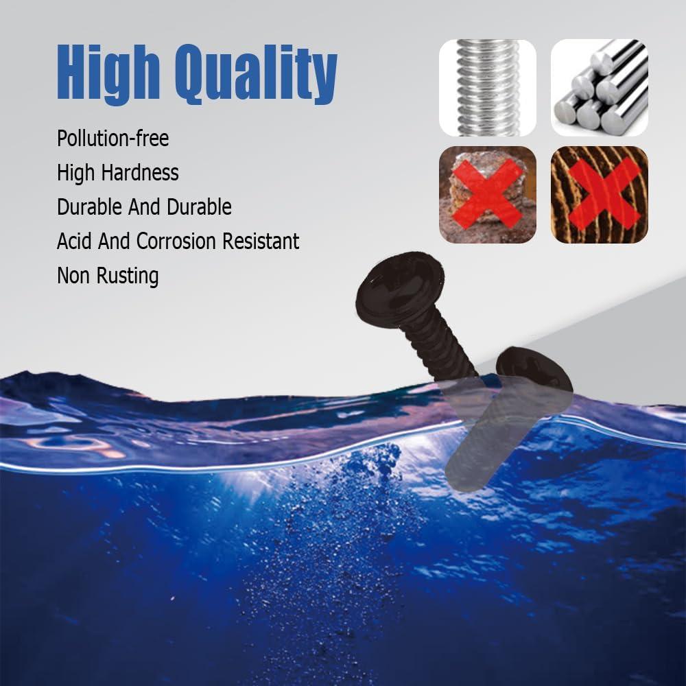 Tornillos de Placa de Matrícula Antirrobo Middrivr M6 Acero Inoxidable