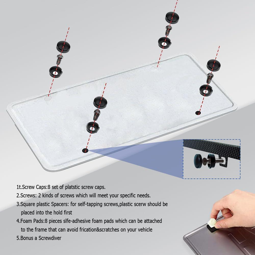 Tornillos de Placa de Matrícula Antirrobo Middrivr M6 Acero Inoxidable