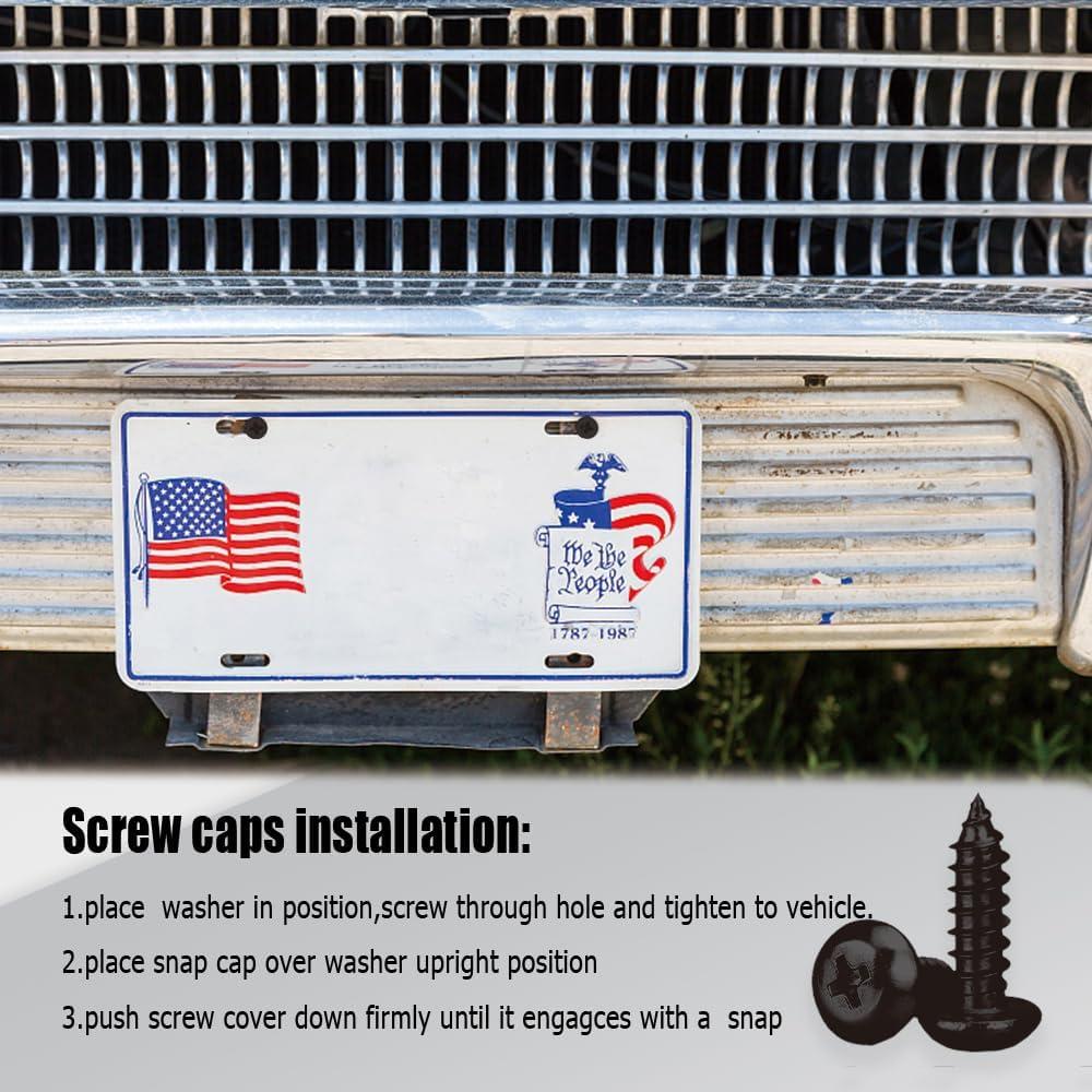 Tornillos de Placa de Matrícula Antirrobo Middrivr M6 Acero Inoxidable