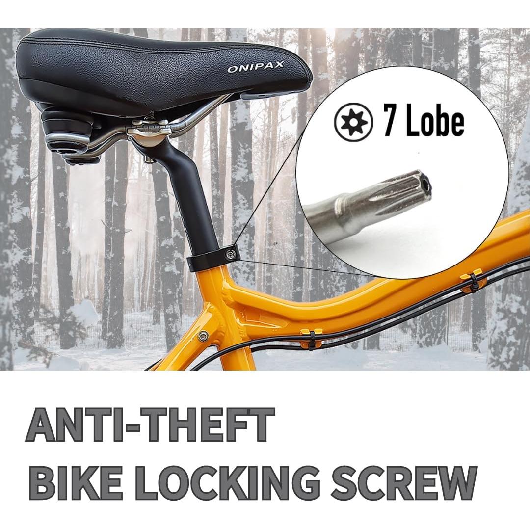 Abrazadera de Poste de Asiento Antirrobo ONIPAX 31.8mm/34.9mm Negro