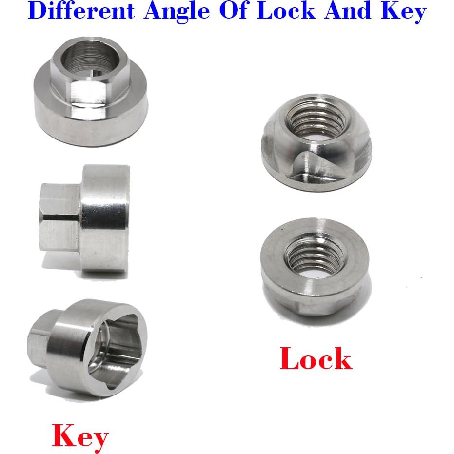 Tuercas de bloqueo antirrobo VOSANTU 1/2-13 Acero Inoxidable
