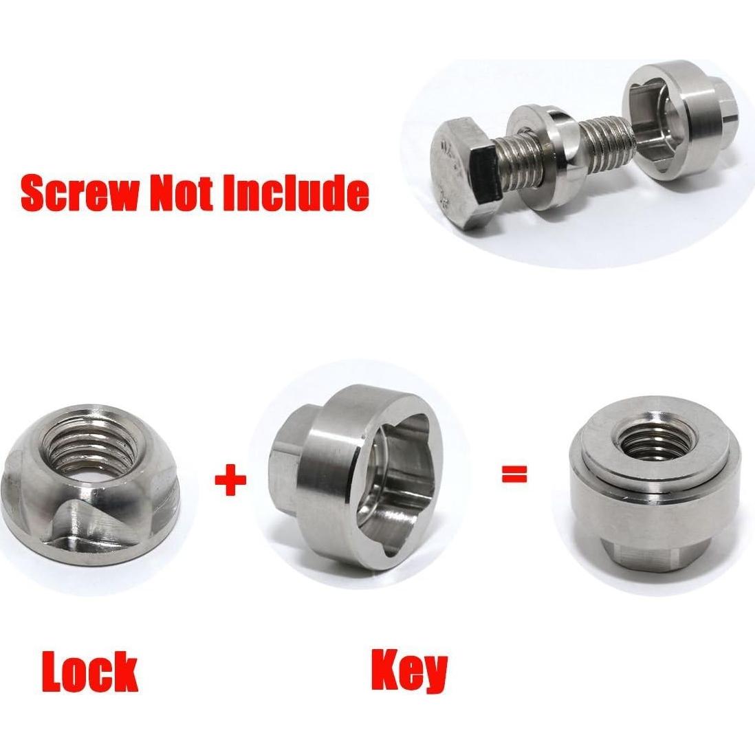 Kit de Tuercas Antirrobo M6 Lightronic de Acero Inoxidable 316