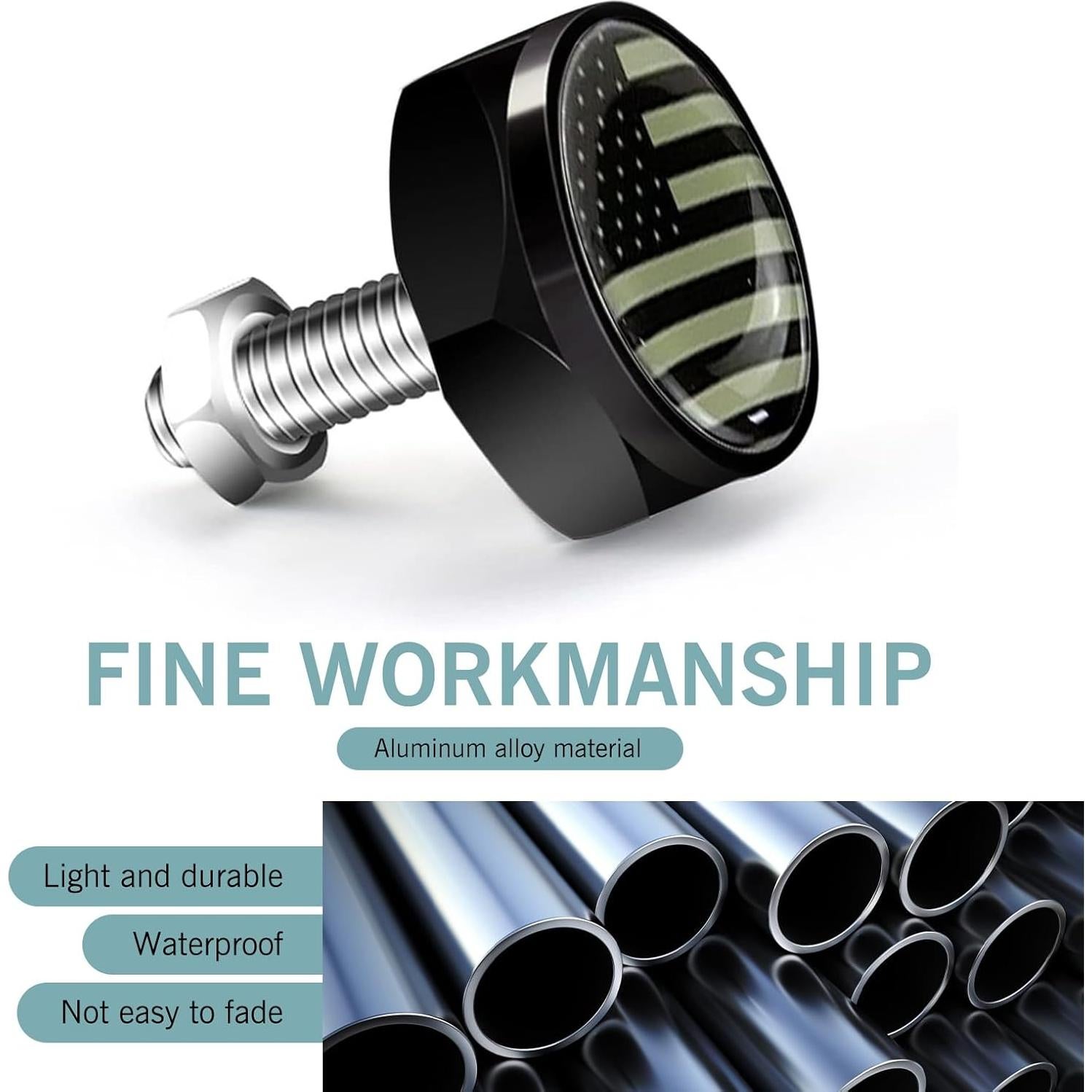 Cubiertas Decorativas para Tornillos de Placa de Matrícula leechio 4 PCS