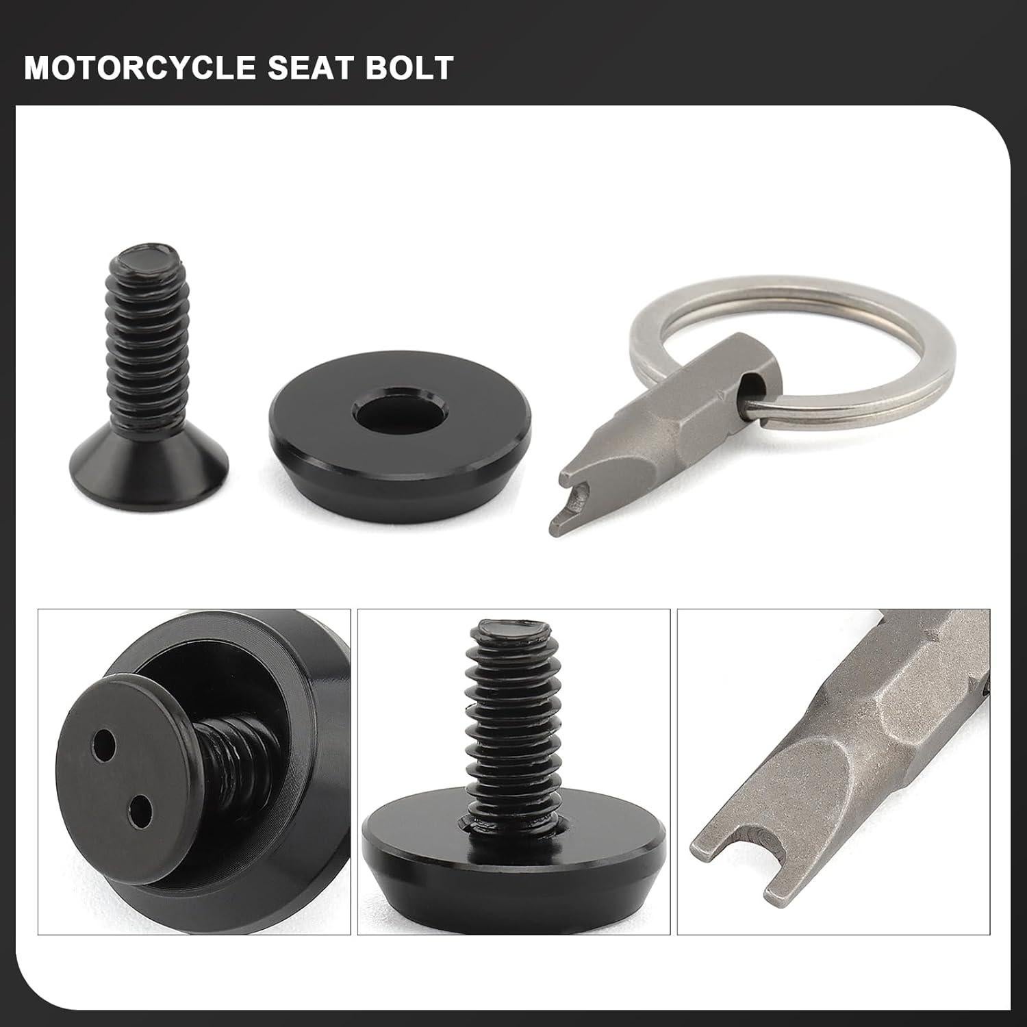 Tornillo de Asiento Antirrobo Daklvng 1/4"-20 para Harley 1996-2024