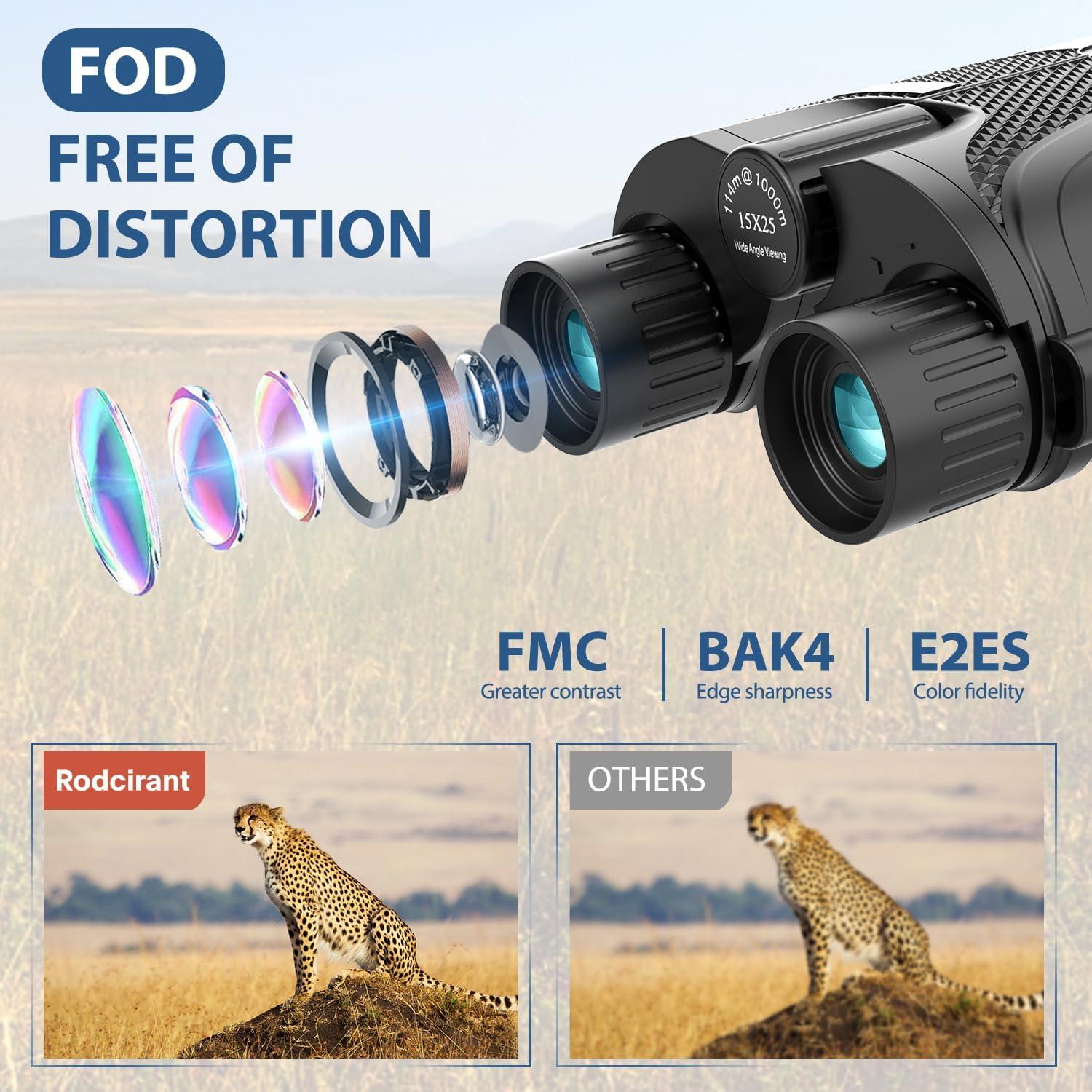 Binoculares Rodcirant 15x25 Impermeables para Adultos