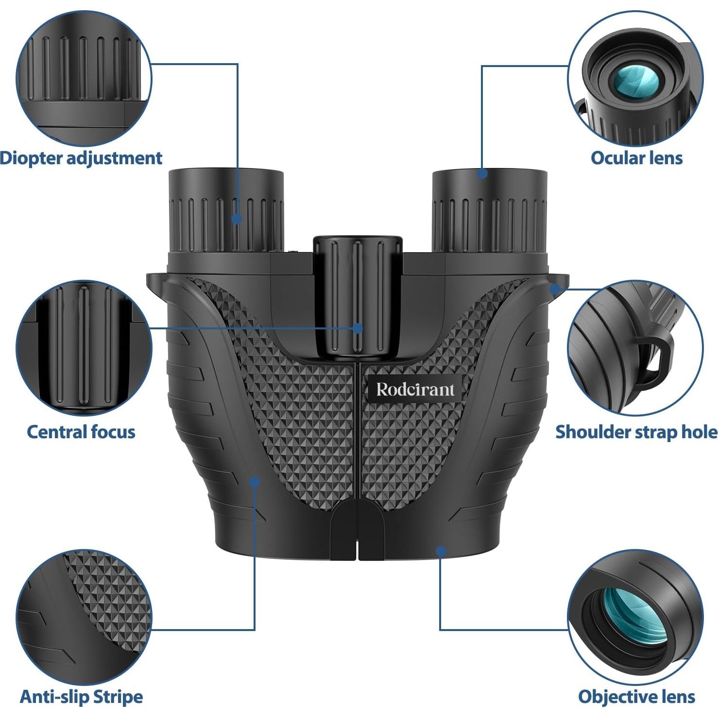Binoculares Rodcirant 15x25 Impermeables para Adultos