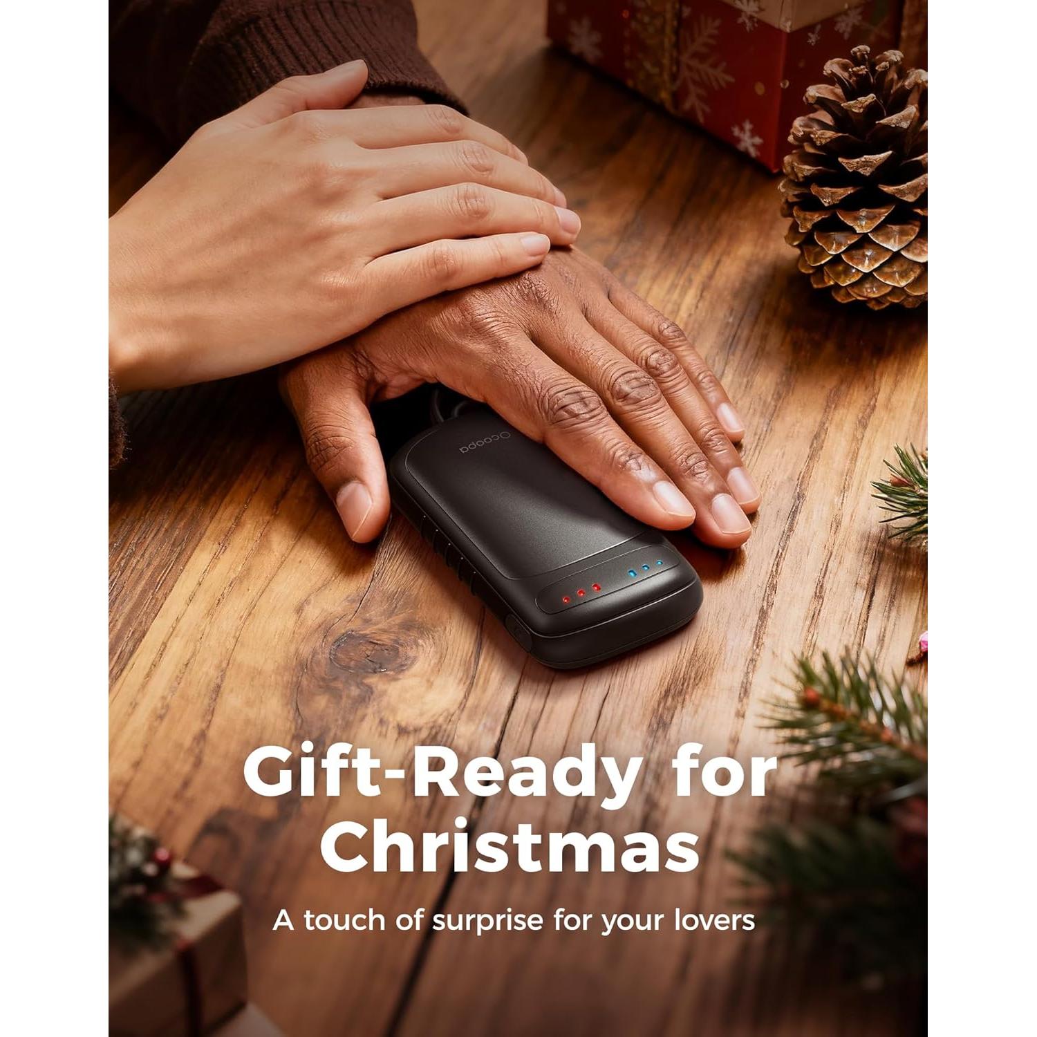 Calentadores de Manos Reutilizables OCOOPA UT3057-BK, 2 Piezas