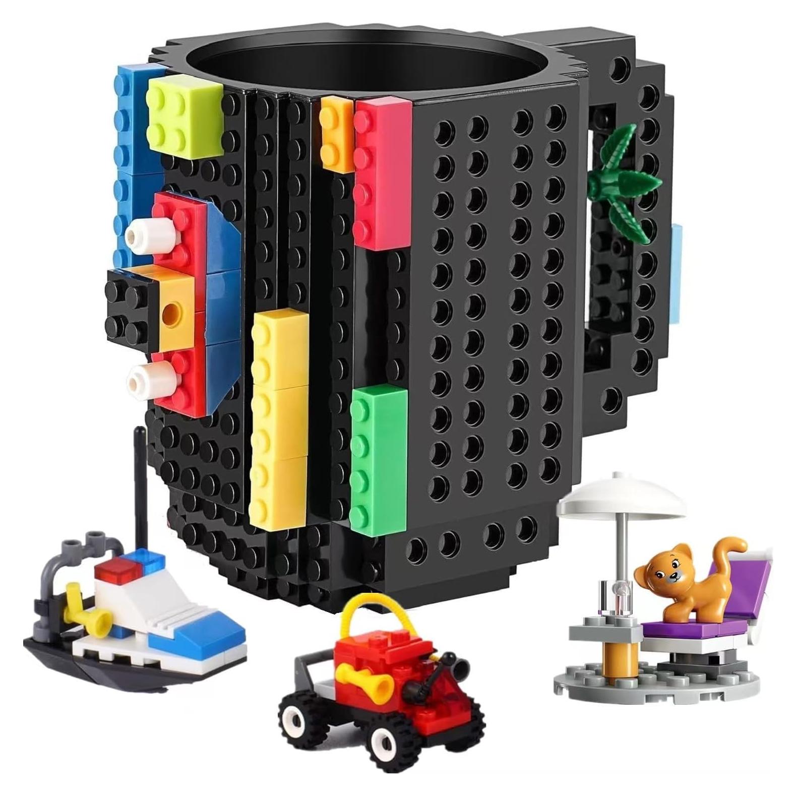 Taza de Café Build on Brick DEEXITO 428ml Negra Creativa