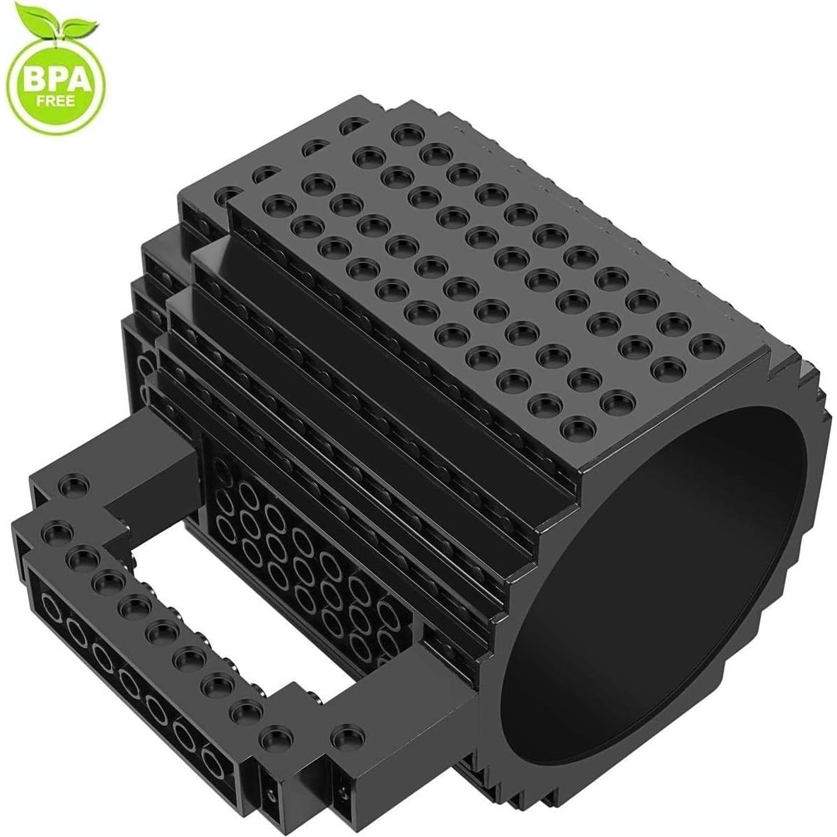 Taza de Café Build on Brick DEEXITO 428ml Negra Creativa