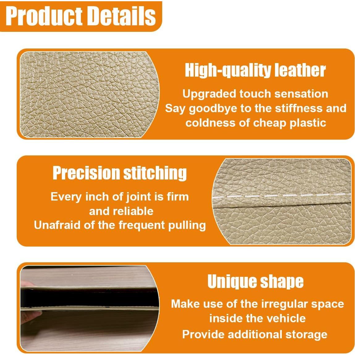 Organizador de Espacio entre Asientos de Coche GAOLAOSY Beige