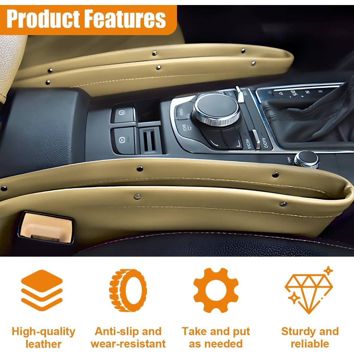 Organizador de Espacio entre Asientos de Coche GAOLAOSY Beige