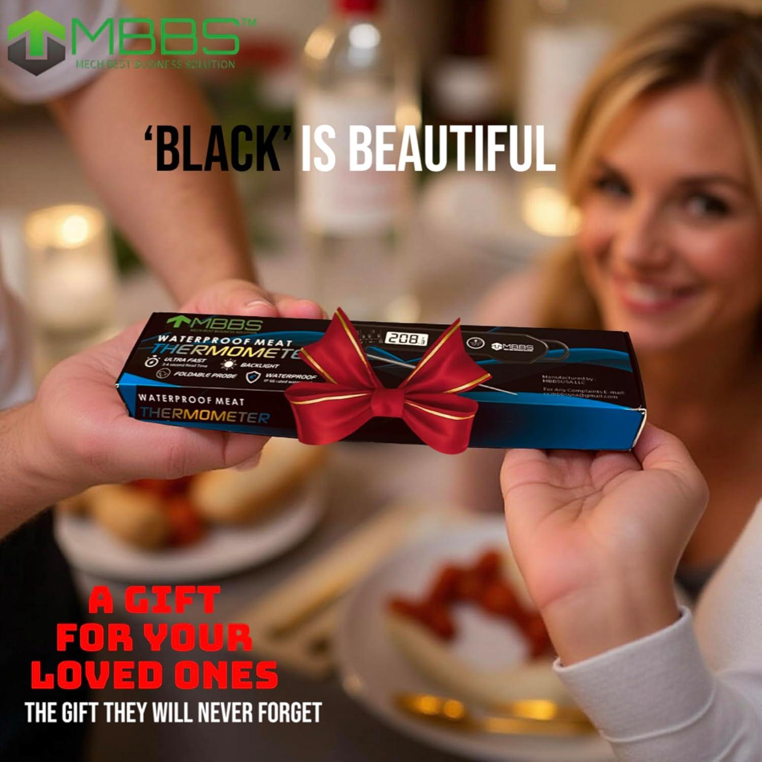 Termómetro de Carne Digital MBBS DT-90 Negro Impermeable