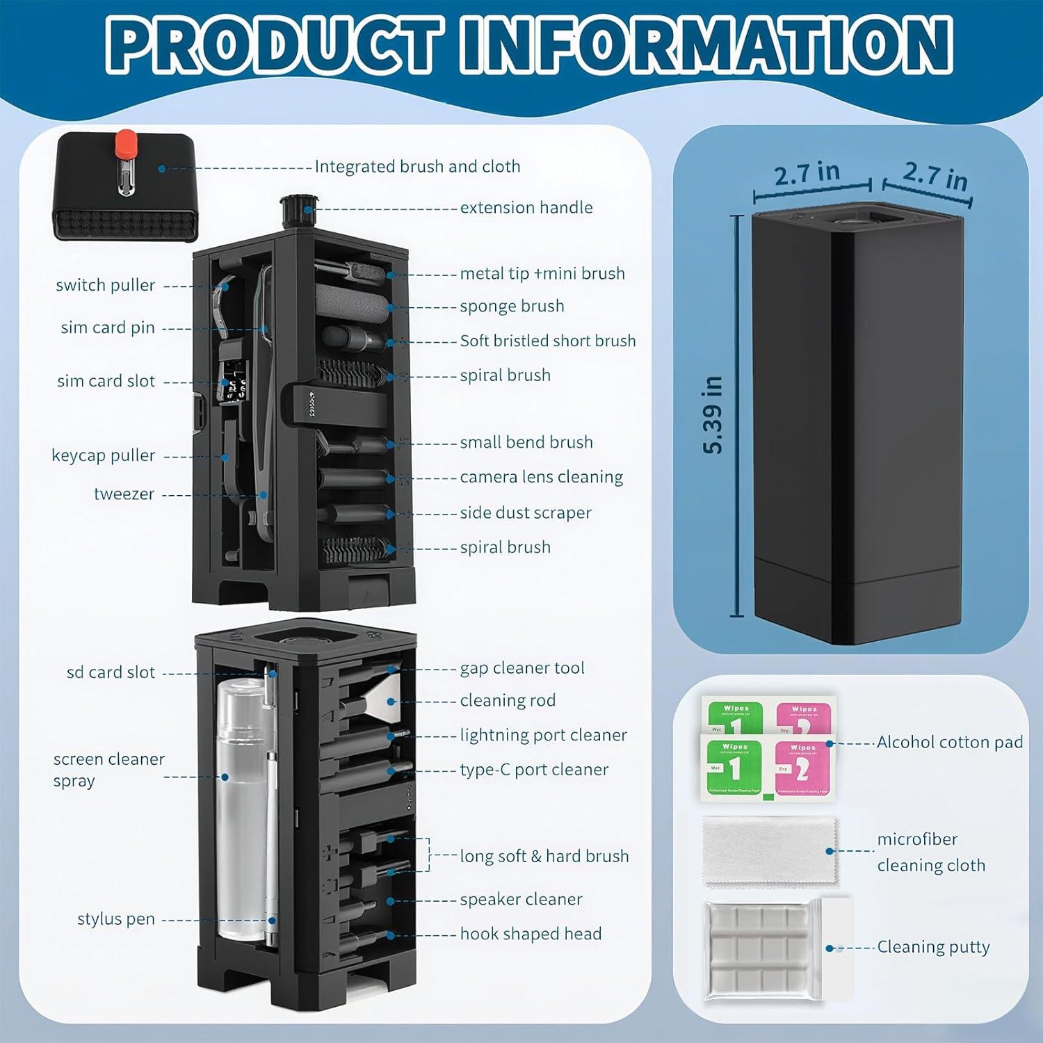 Kit de limpieza 35 en 1 hissimo para dispositivos electrónicos