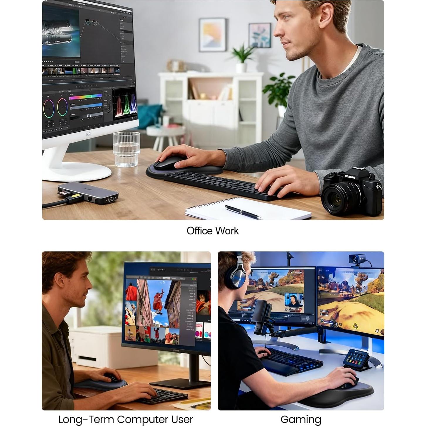 Alfombrilla de Ratón Meatanty con Reposamuñecas Ergonómico