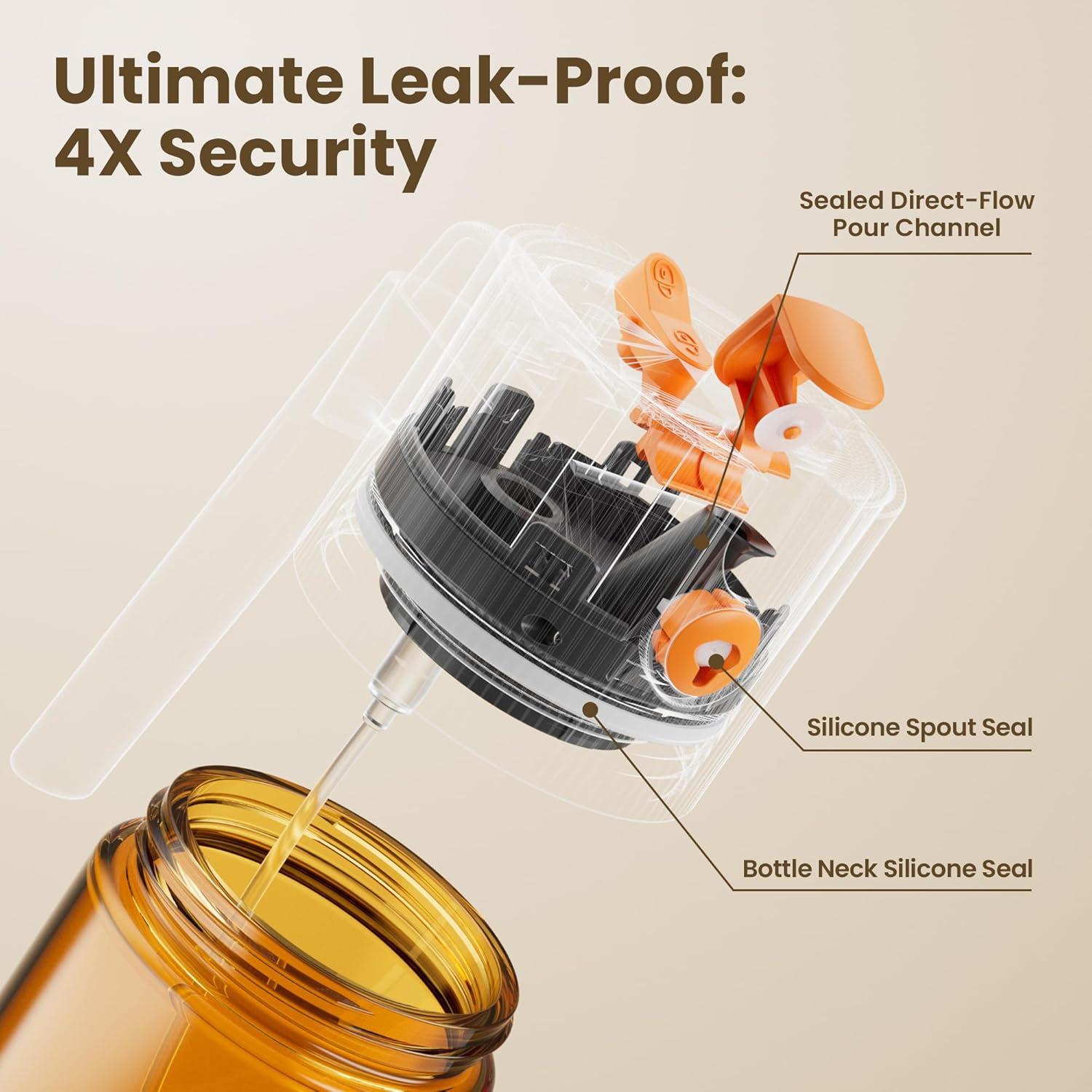 Rociador de Aceite de Oliva LAKUMIQI 500ml 2 en 1 a Prueba de Fugas