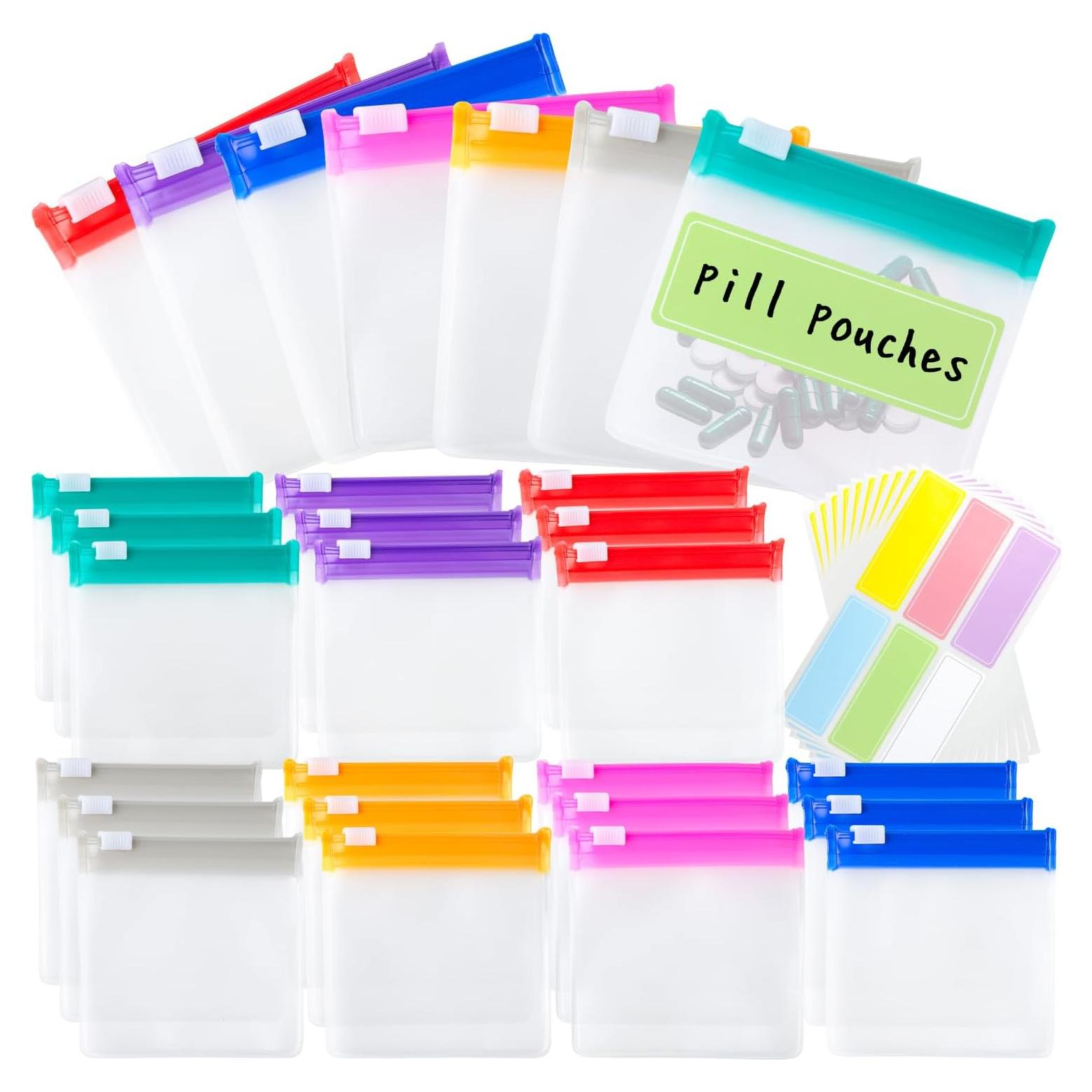 Set de 21 Bolsas Reutilizables para Pastillas Mlurcu con Etiquetas
