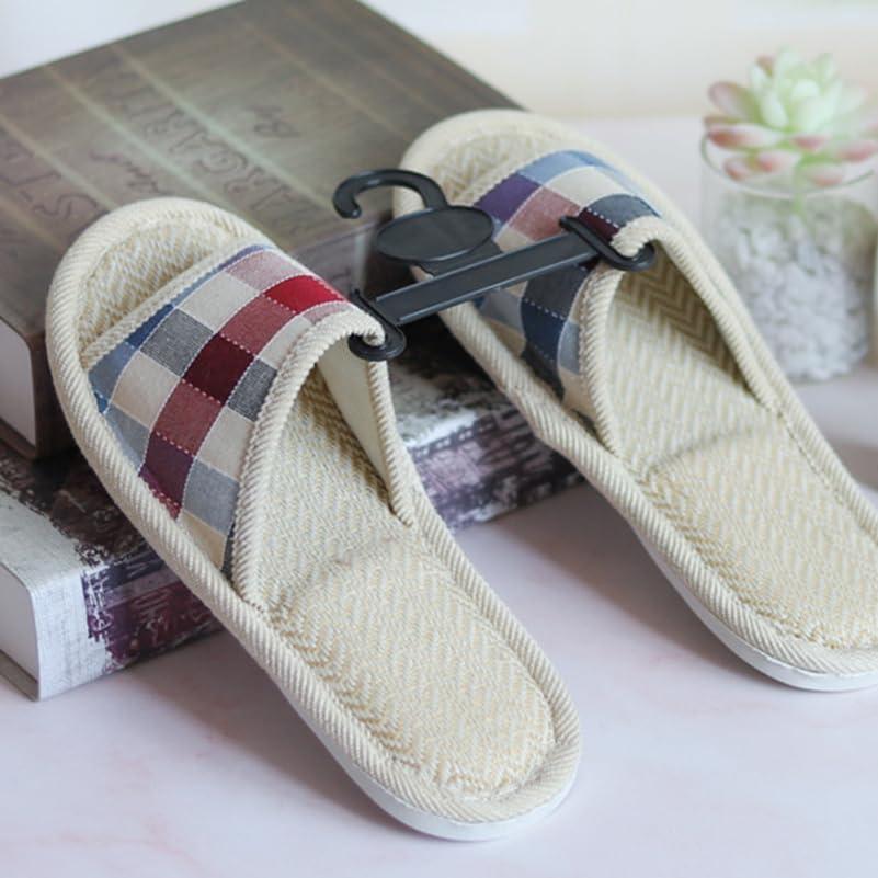 Ganchos para Zapatos Unomor 30 Pcs Plástico Negro Ahorra Espacio