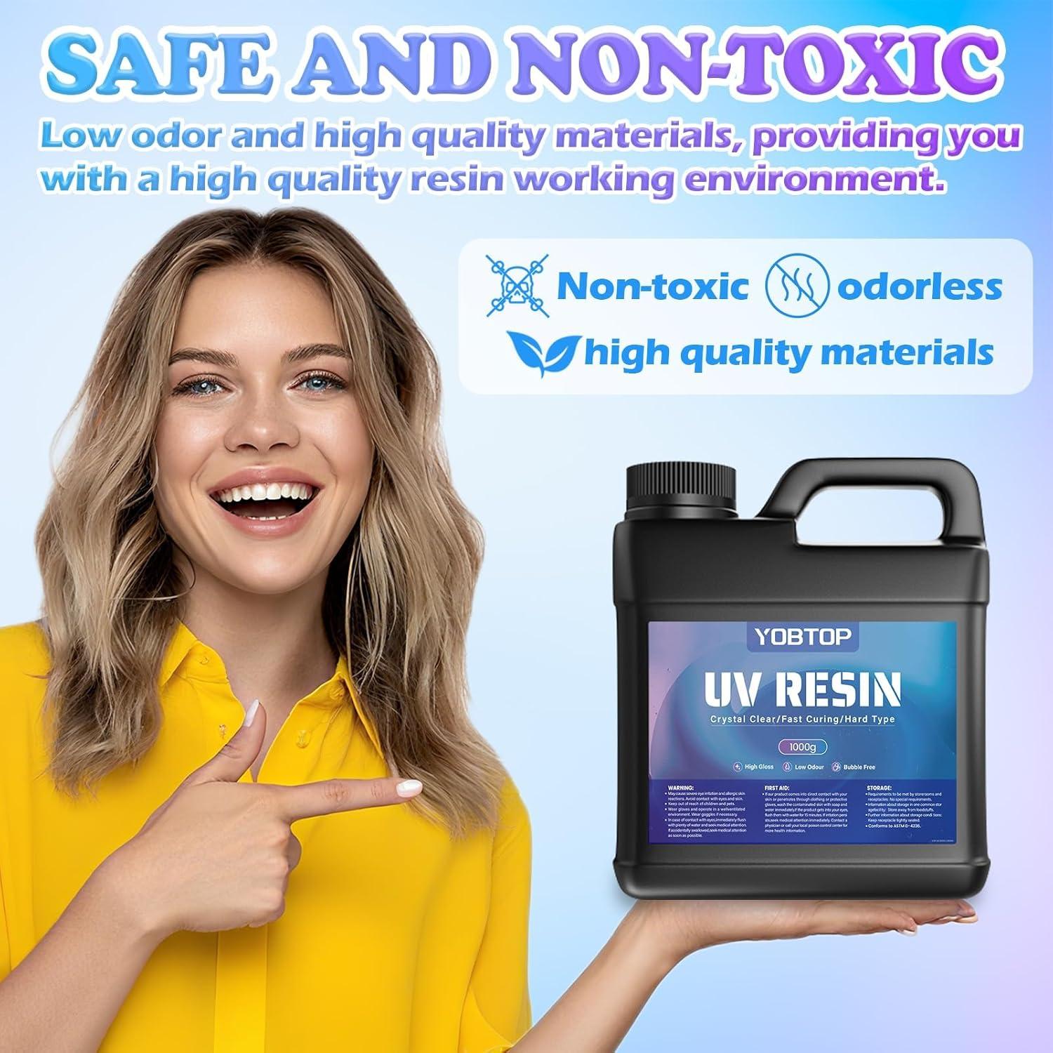 Resina UV 1000g YOBTOP - Pegamento Epóxico Inodoro y Rápido