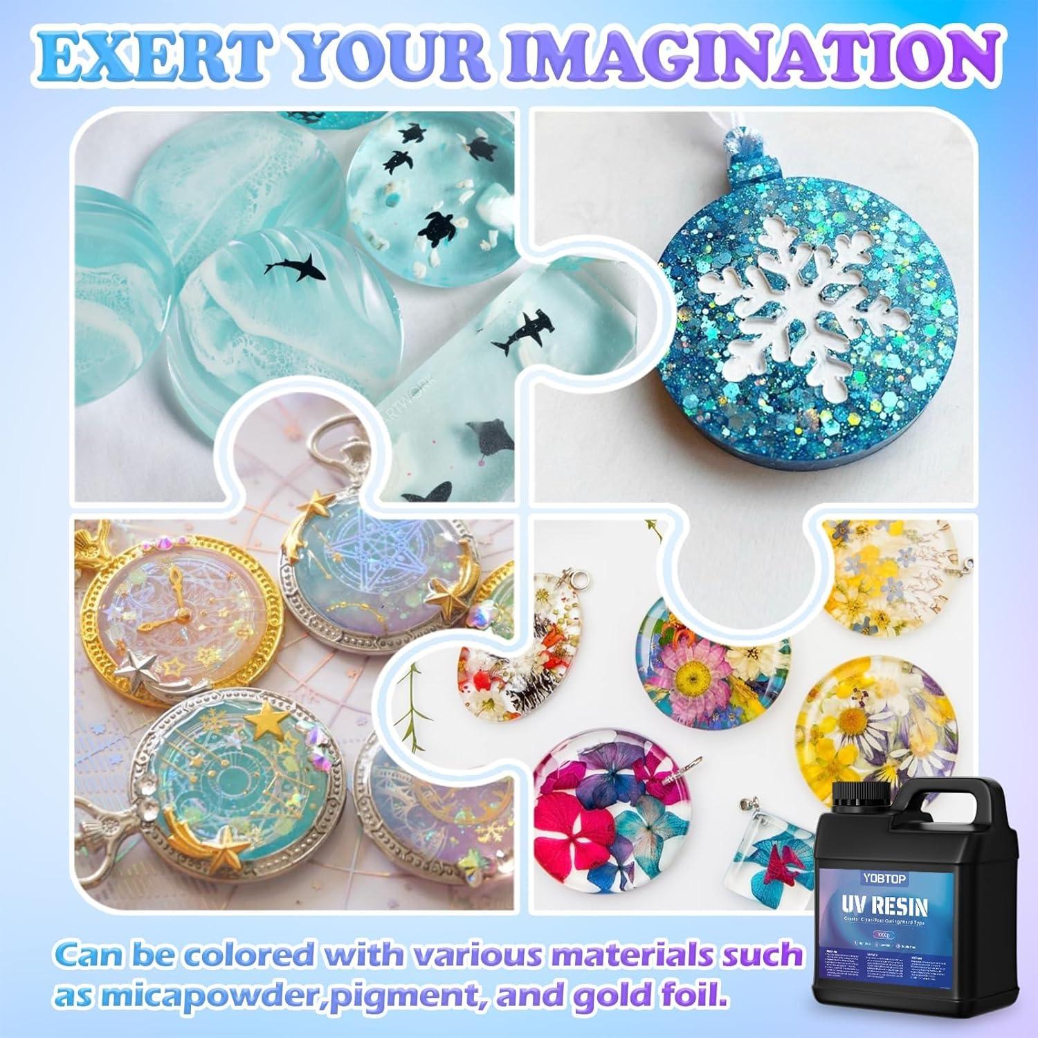 Resina UV 1000g YOBTOP - Pegamento Epóxico Inodoro y Rápido