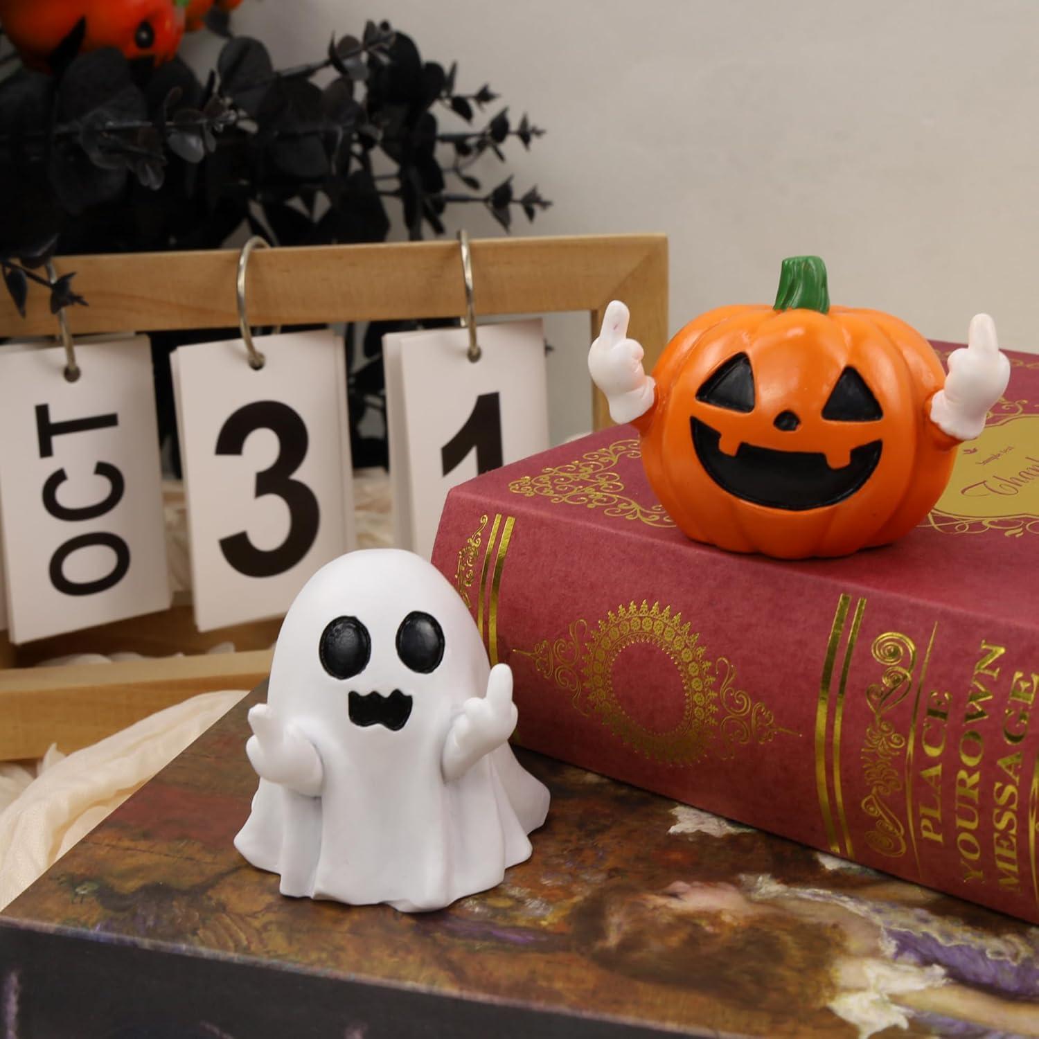 Figurita de Fantasma Halloween QINJIEJIE Decoración Resina 5.5cm