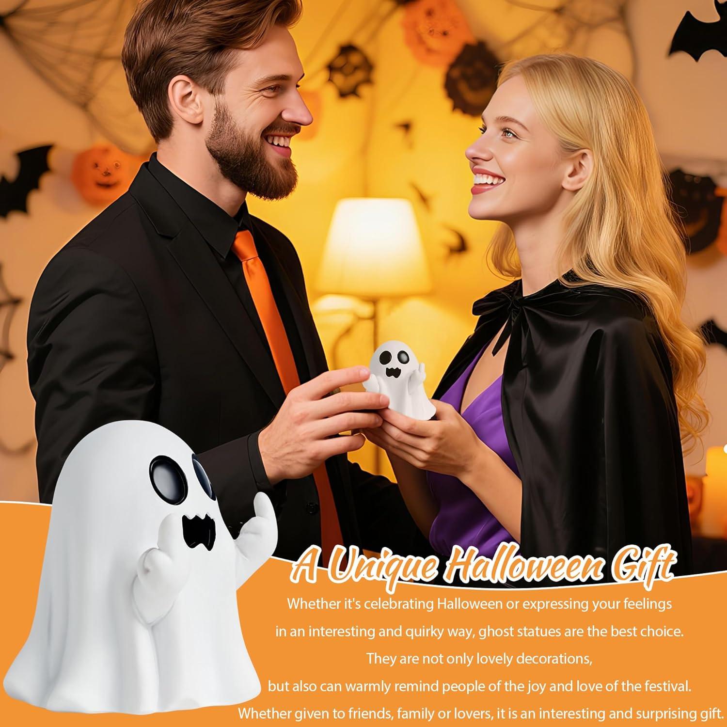 Figurita de Fantasma Halloween QINJIEJIE Decoración Resina 5.5cm