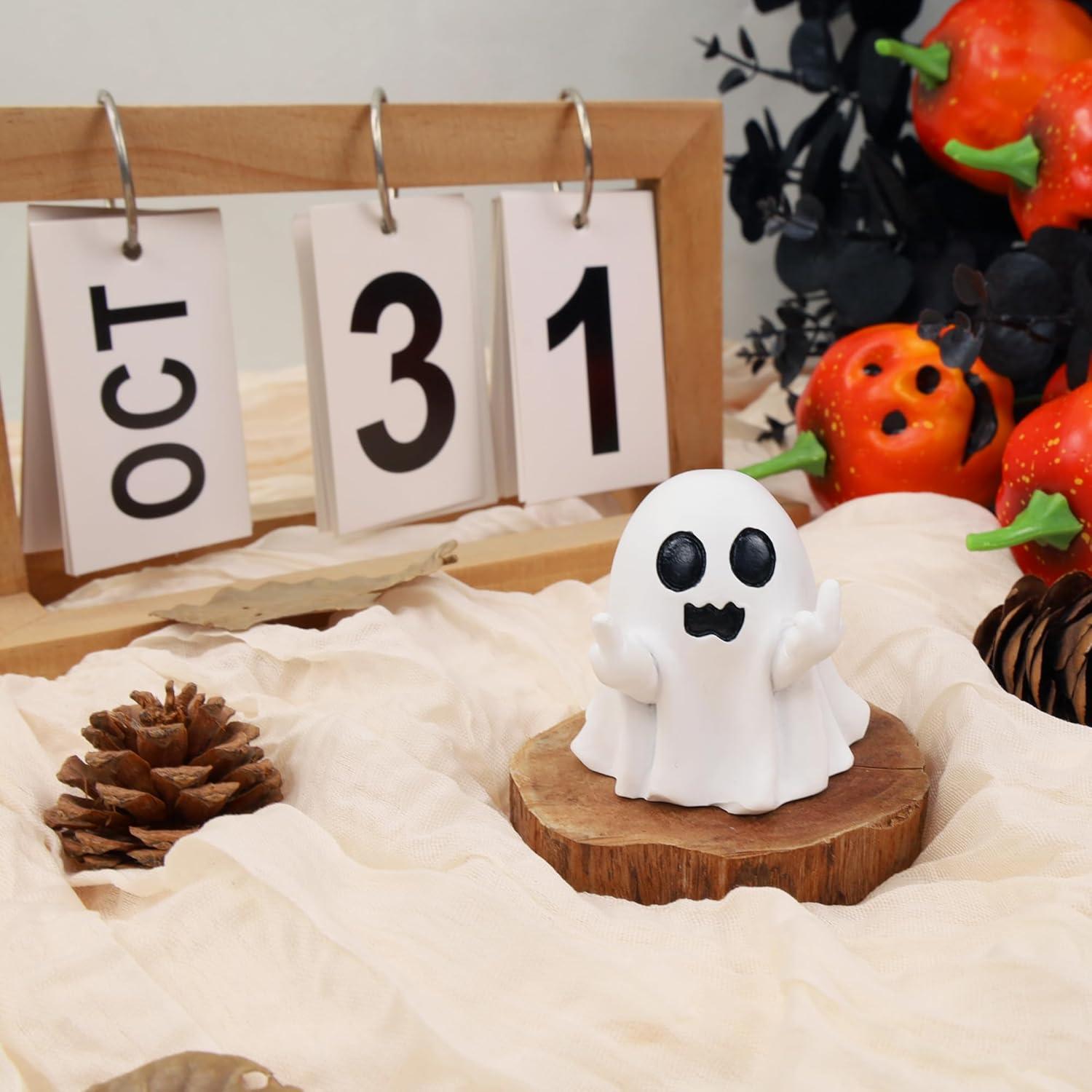Figurita de Fantasma Halloween QINJIEJIE Decoración Resina 5.5cm