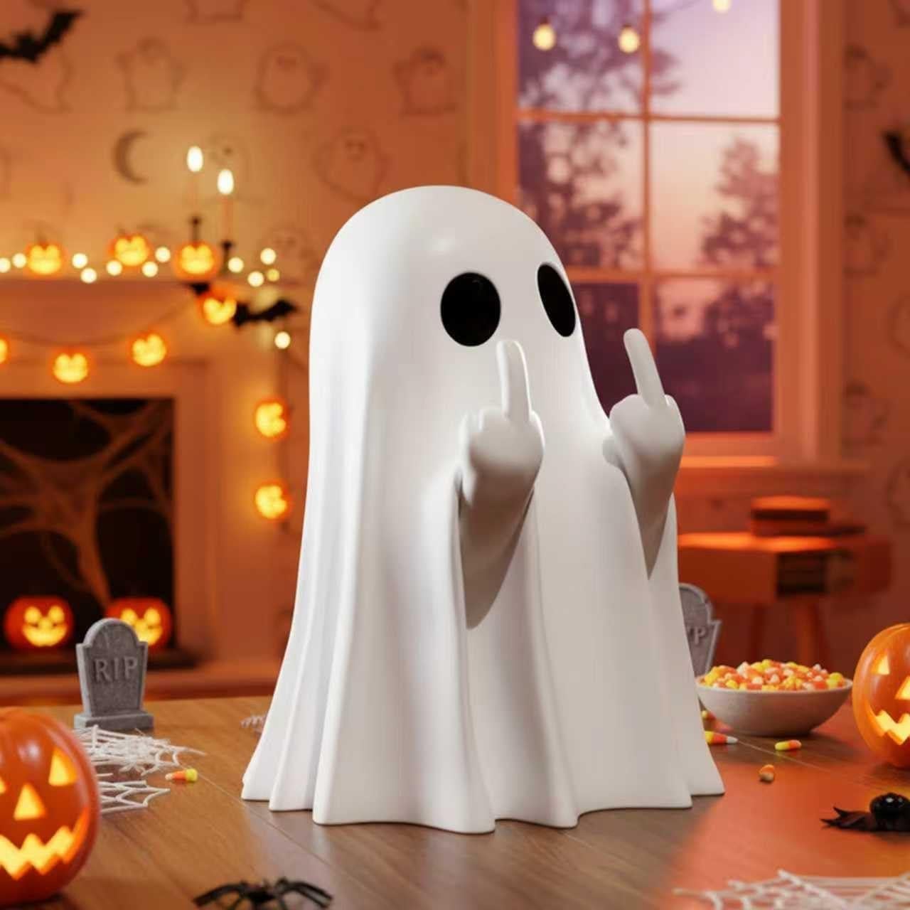 Figurita de Fantasma de Halloween Resina Decorativa 15 cm