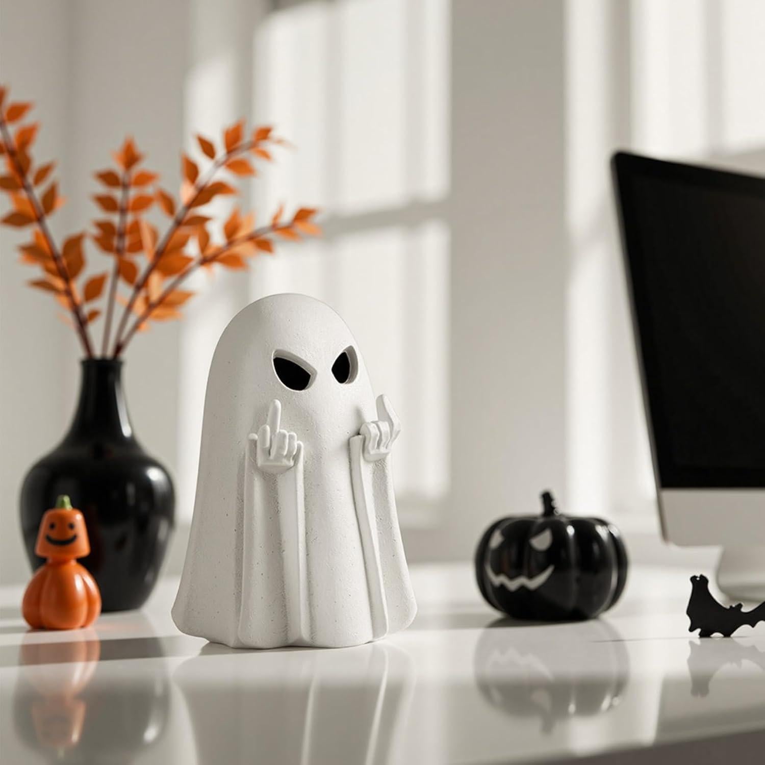 Figurita de Fantasma de Halloween UNDWXFS - Estatua de Resina 8.6 cm