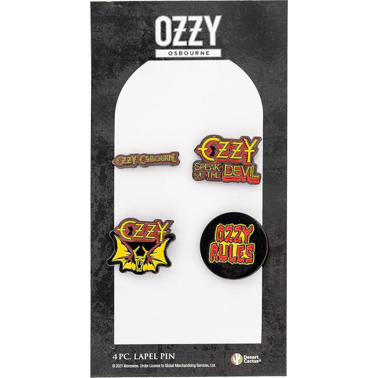 Pinzas de Solapa Desert Cactus Ozzy Osbourne - 4 Pines de Metal