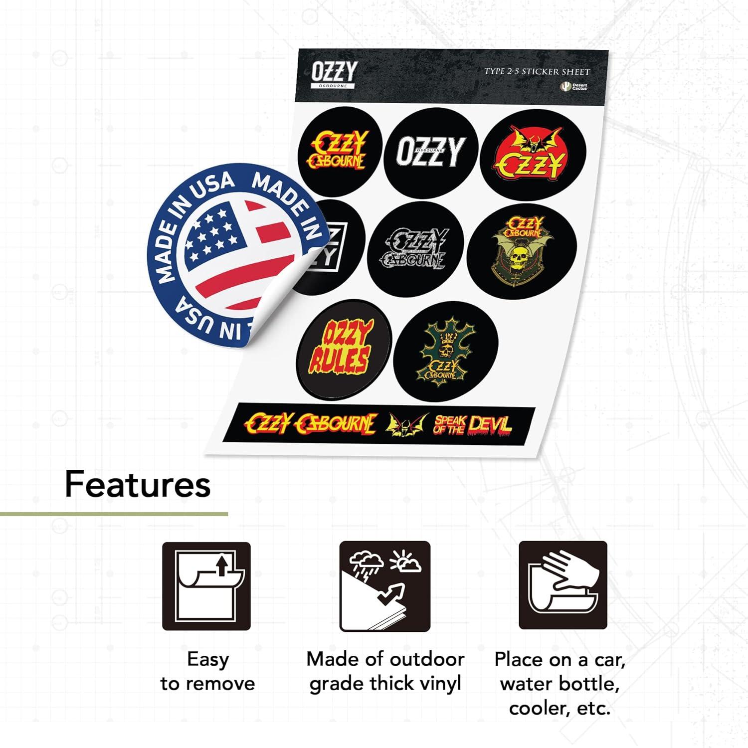 Calcomanía de Vinilo Ozzy Osbourne Desert Cactus 33x28 cm