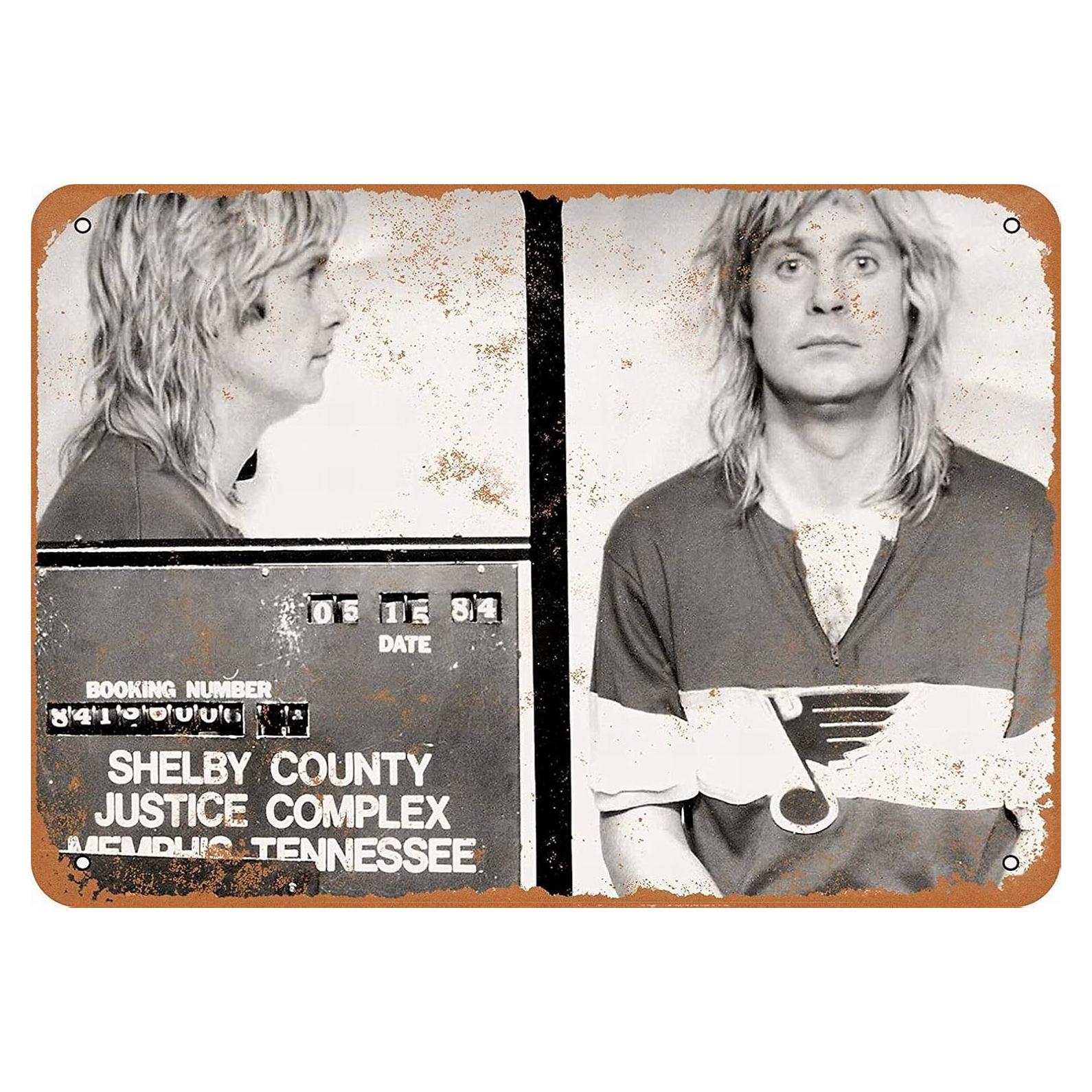 Letrero de Metal Vintage Ozzy Osbourne 29.7x19.8 cm Kexle