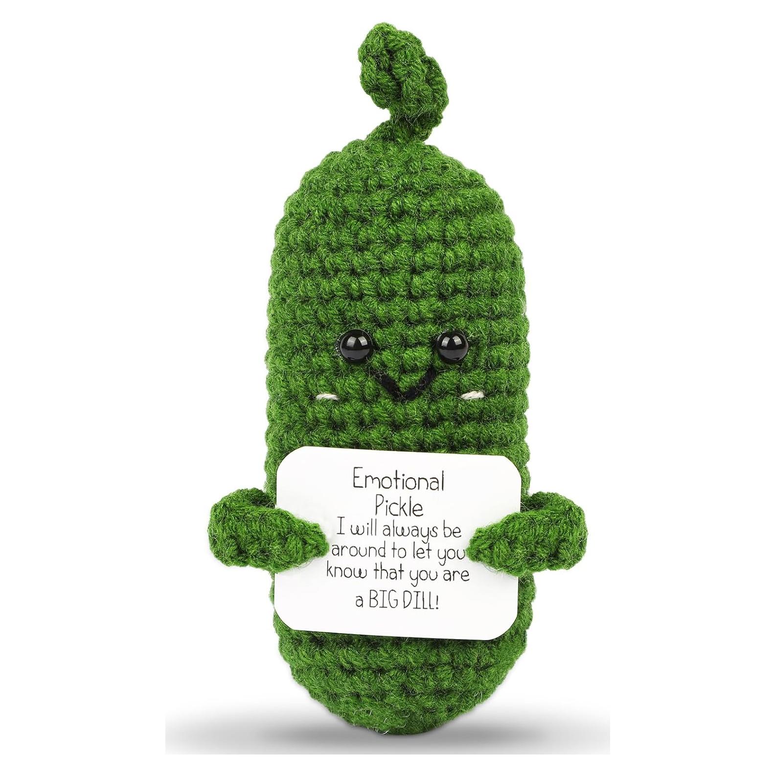 Muñeca de Ganchillo Pepinillo Emocional Hoedia 7.6x8.9cm