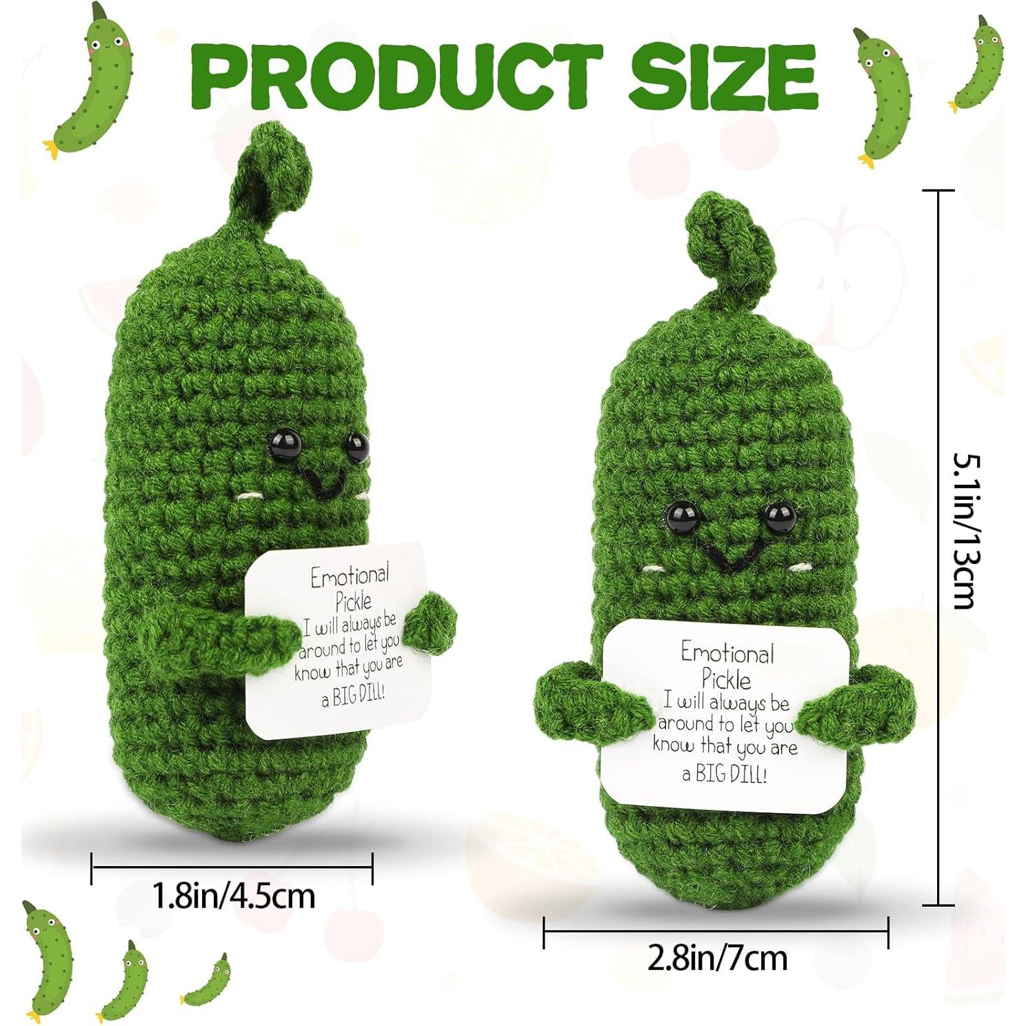 Muñeca de Ganchillo Pepinillo Emocional Hoedia 7.6x8.9cm