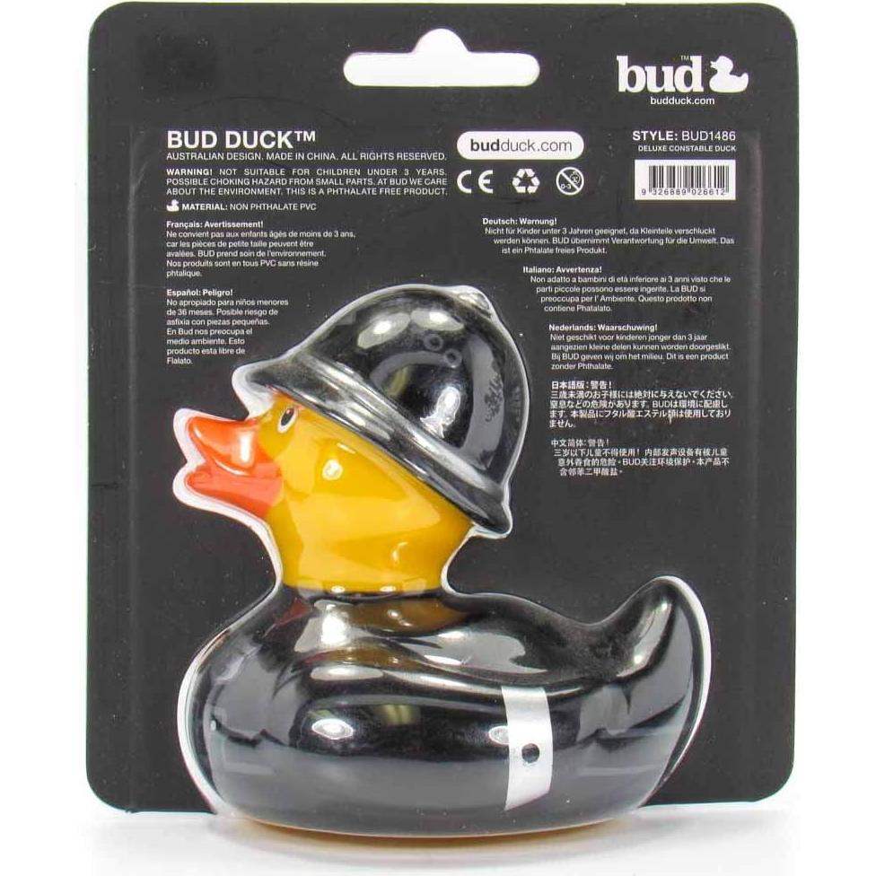 Patito de goma policía británica Bud Ducks - Regalo elegante
