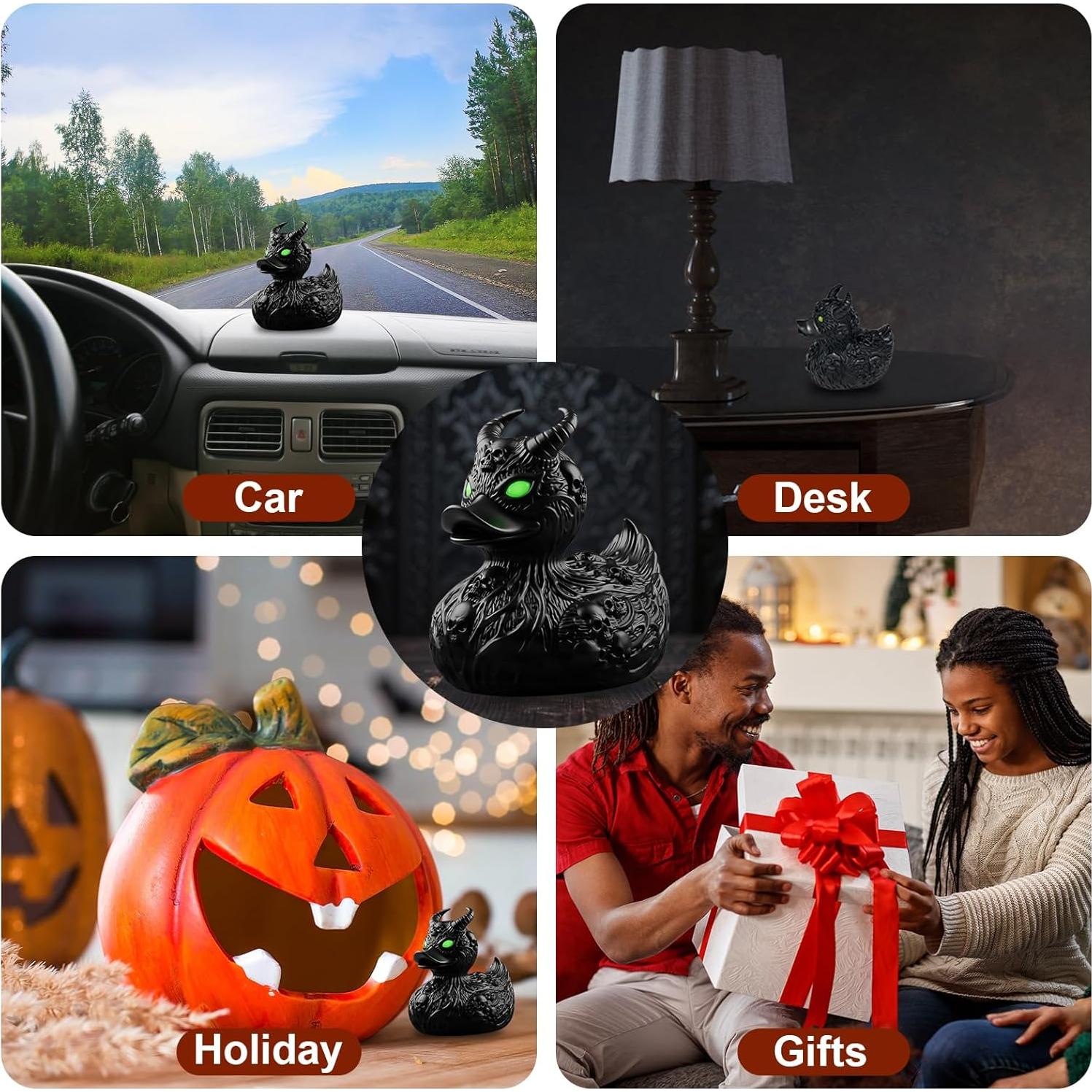 Adorno de Pato Calavera Gótica HICFRWE - Decoración Halloween