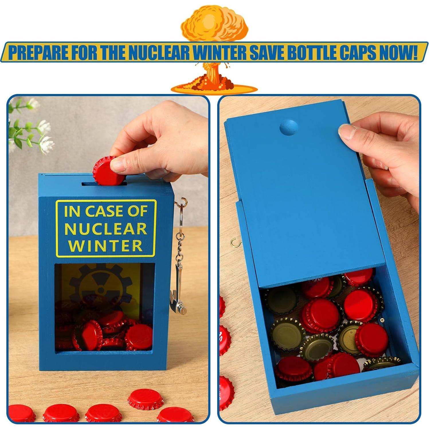 Caja de Almacenamiento JULEASEL con 30 Tapas Rojas y Martillo