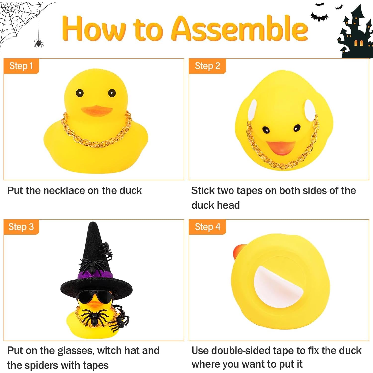 Patito de Goma Halloween Wonuu con Sombrero y Gafas - Mini