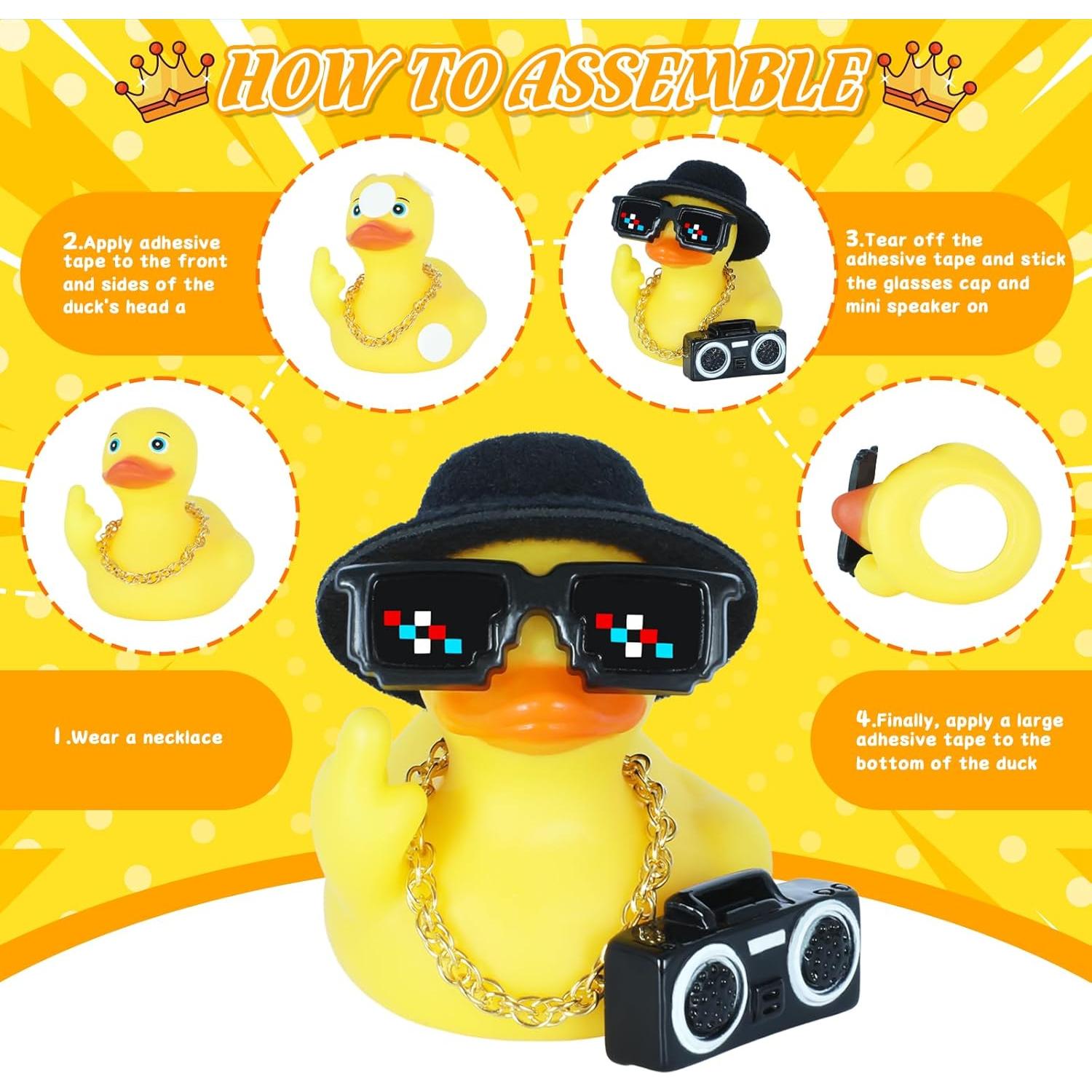 Patos de Goma Divertidos BOZILY para Jeep con Accesorios