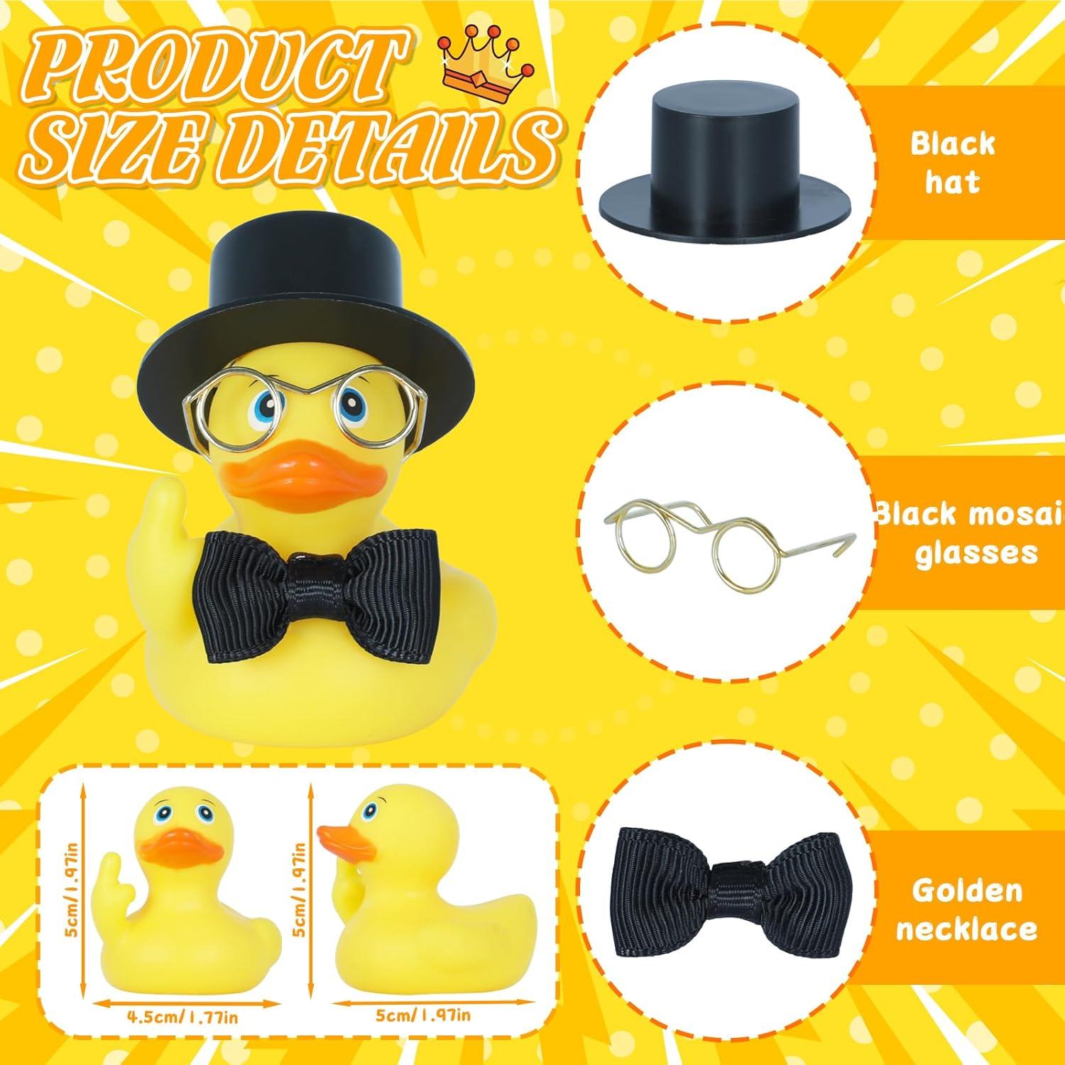 Pato de Goma Divertido BOZILY con Accesorios para Auto