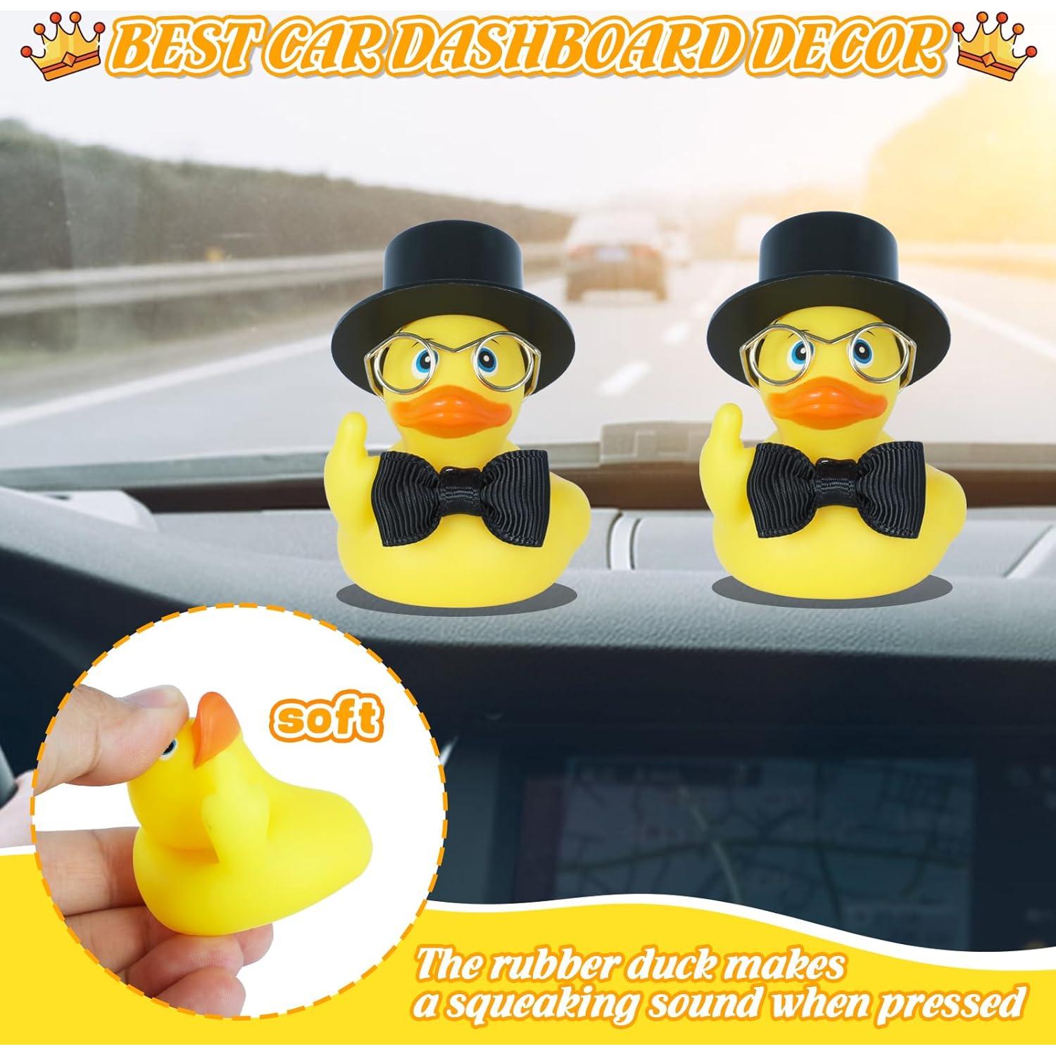 Pato de Goma Divertido BOZILY con Accesorios para Auto