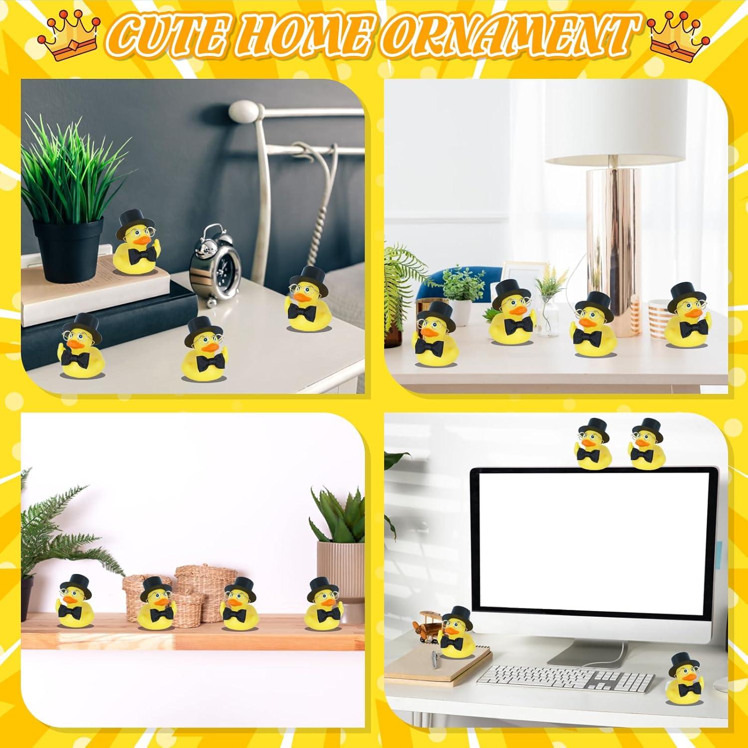 Pato de Goma Divertido BOZILY con Accesorios para Auto