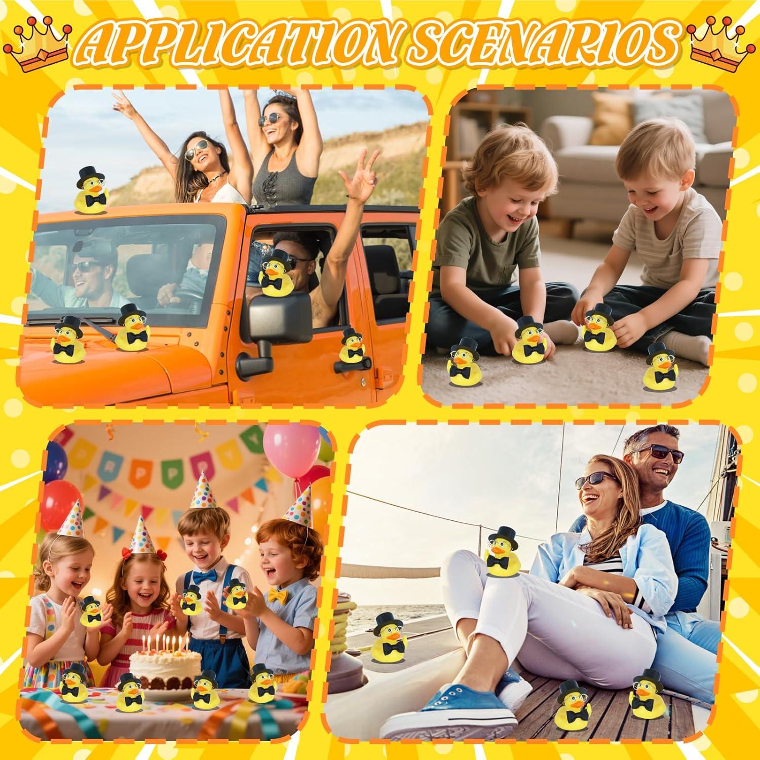 Pato de Goma Divertido BOZILY con Accesorios para Auto