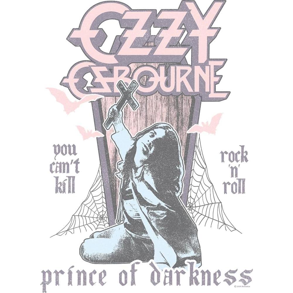Camiseta Blanca Vintage Ozzy Osbourne Rock 'n' Roll Unisex